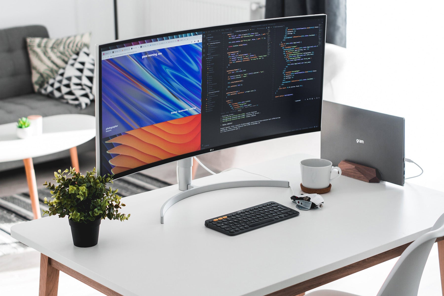 Ergonomic Vertical Laptop Stand Holder - Space Saving Desktop Organizer for MacBook, Dell, HP (Silver) | Perfect for Home Office, Dorm Room & Workspace Organization