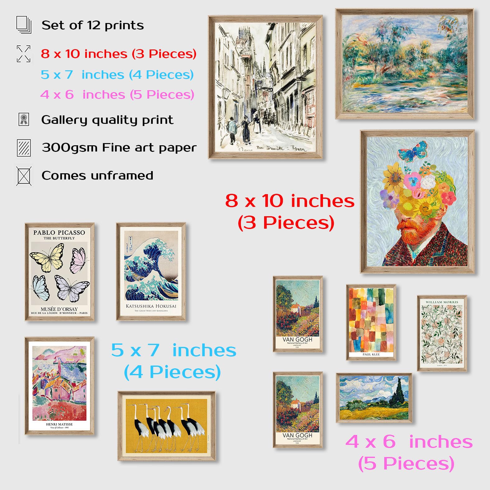 Eclectic & Maximalist Wall Art Prints - Trendy Famous Artist Painting Posters for Bedroom, Bathroom & Gallery Walls | Minimalist & Funky Room Aesthetic Decor | Perfect for Bohemian, Modern & Eclectic Home Decor Styles