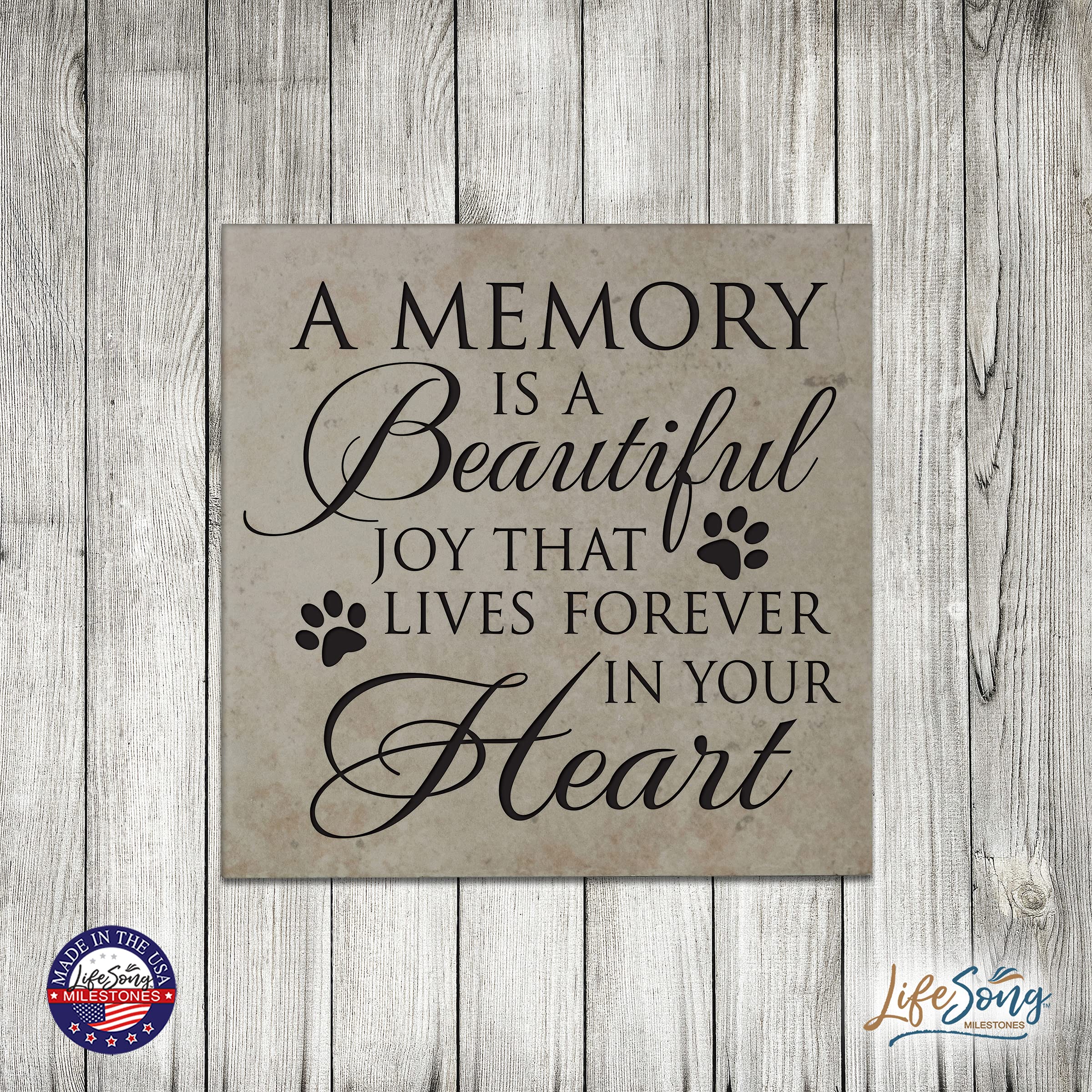 LifeSong Milestones Ceramic Trivets Set - Heat Resistant 5.75x5.75 Inch Kitchen Decor Accessories for Table Insulation - Inspirational Verse Home & Office Decor - Perfect for Hot Dishes, Coffee Mugs, and Protecting Tables from Heat Damage