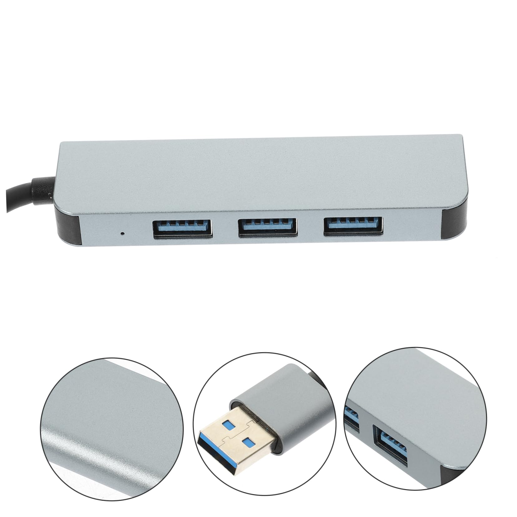 Veemoon 4-Port USB 3.0 Hub for Laptop, High-Speed USB Splitter with Data Transfer & Charging, Compact Multi-Port USB Hub for MacBook, PC, Tablet & Phone - Perfect for Home Office, Travel & Workspace Setup