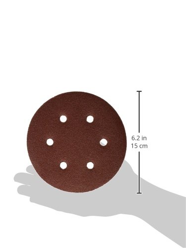POWERTEC 80 Grit 6 Inch Hook and Loop Sanding Discs - 25 Pack Aluminum Oxide Orbital Sander Pads for Woodworking, Paint & Metal - Compatible with Random Orbital, Air, Pneumatic & DA Sanders (45208) - Perfect for DIY Projects, Furniture Refinishing & Automotive Sanding