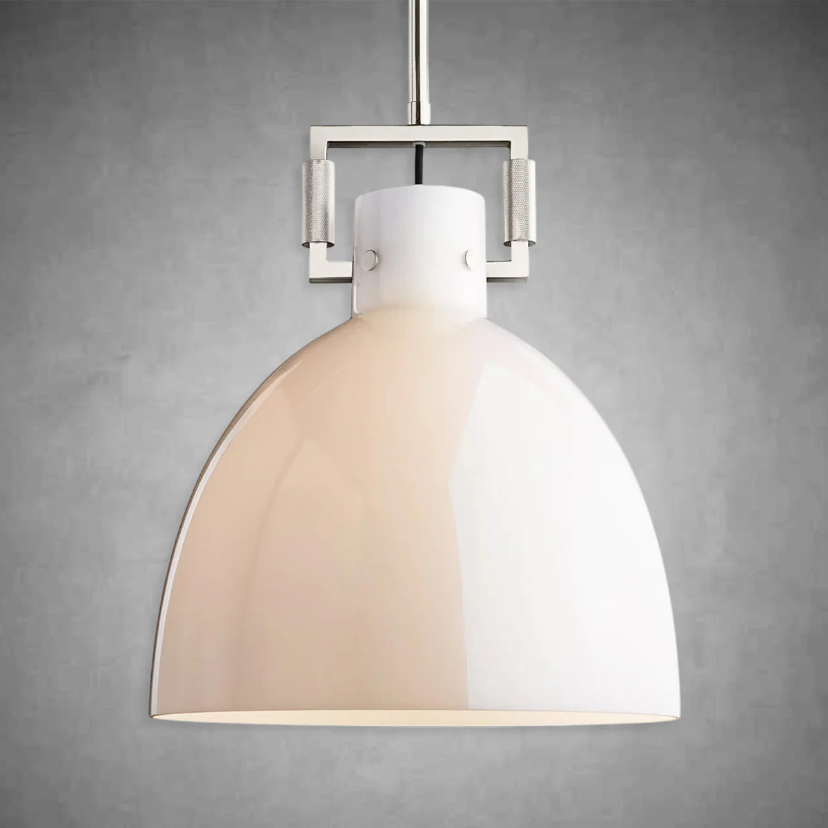 Milk Glass Cloche Pendant Light - 10