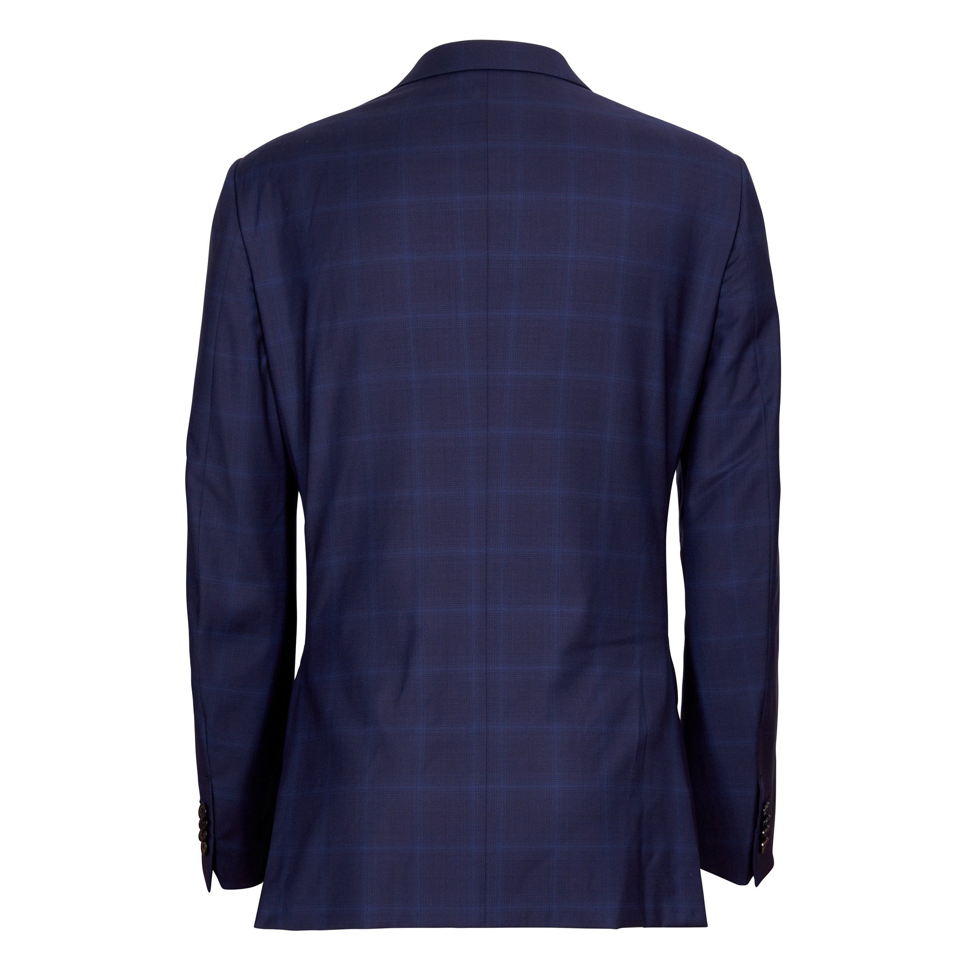 ERMENEGILDO ZEGNA Pure Wool Milano Suit in Navy Check - Premium Italian Business Attire for Office & Formal Events