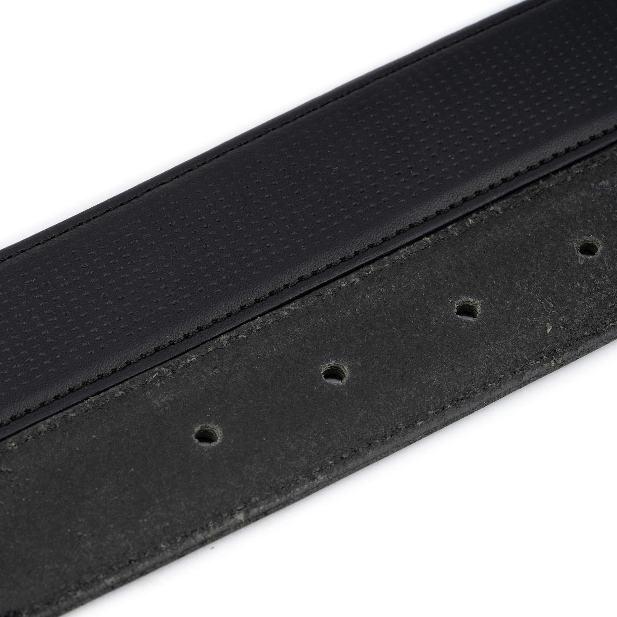 Premium Black Perforated Golf Leather Belt for Men | Dunhill Buckle Replacement | Perfect for Golf, Business & Casual Wear