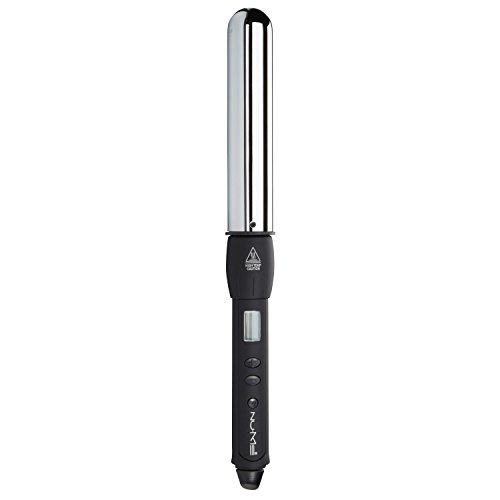 NuMe Magic Titanium Ion Curling Iron 32mm Wand - Dual Voltage Hair Curler with Negative Ion & Far Infrared Heat Technology for Thick, Hard-to-Curl Hair - Salon Quality Styling Tool for Beach Waves, Curls & Volume (Black) - Perfect for Home Use, Travel & Professional Styling