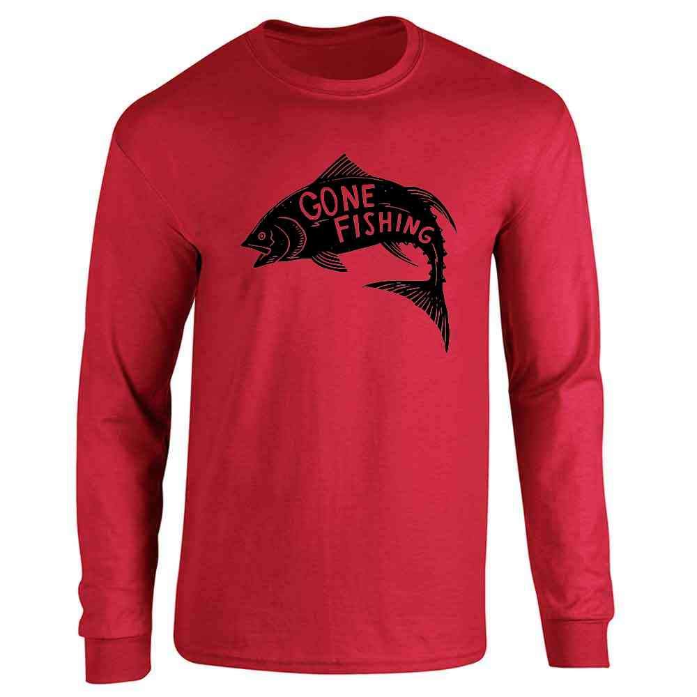 Vintage Gone Fishing Long Sleeve T-Shirt | Retro Fisherman Graphic Tee | Casual Comfort Wear for Outdoor Activities & Fishing Trips