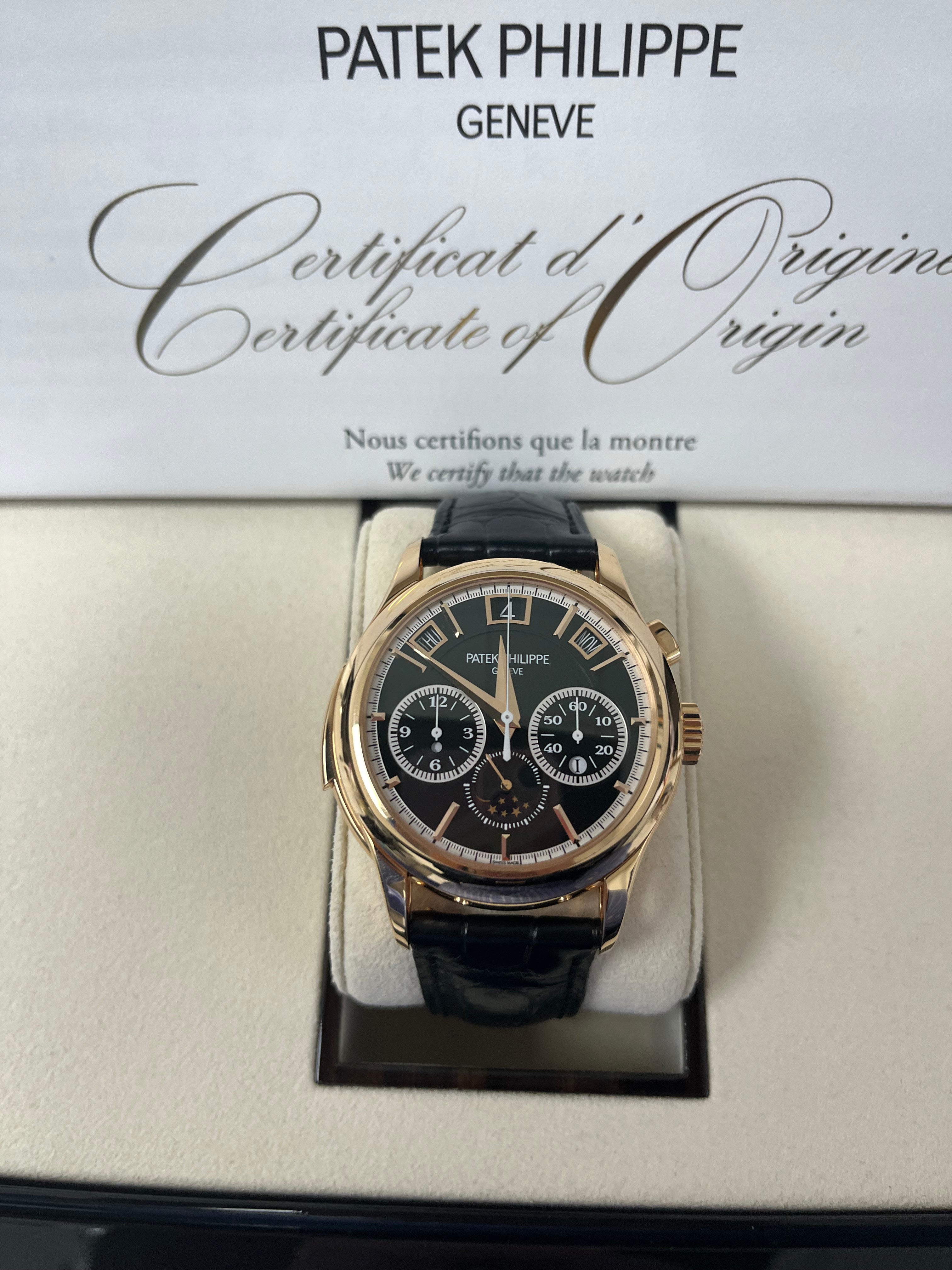 Patek Philippe Grand Complications 5208R-001 Rose Gold Black Dial Luxury Watch - Perfect for Formal Events & Collectors