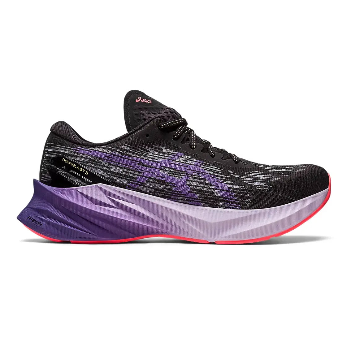 ASICS Novablast 3 Women's Running Shoes - Black/Dusty Purple | Lightweight Cushioned Sneakers for Jogging, Gym Workouts & Daily Wear