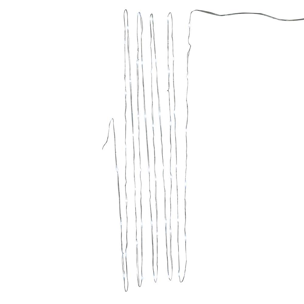 Kurt S. Adler BAT0301CW White LED String Lights - 20ft Fairy Lights for Indoor & Outdoor Decor, Christmas, Wedding, Party, Garden, and Patio Lighting