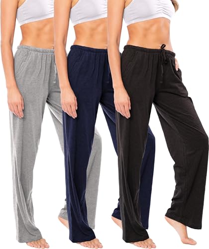 3 Pack- Black/ Heather Grey Navy Blue