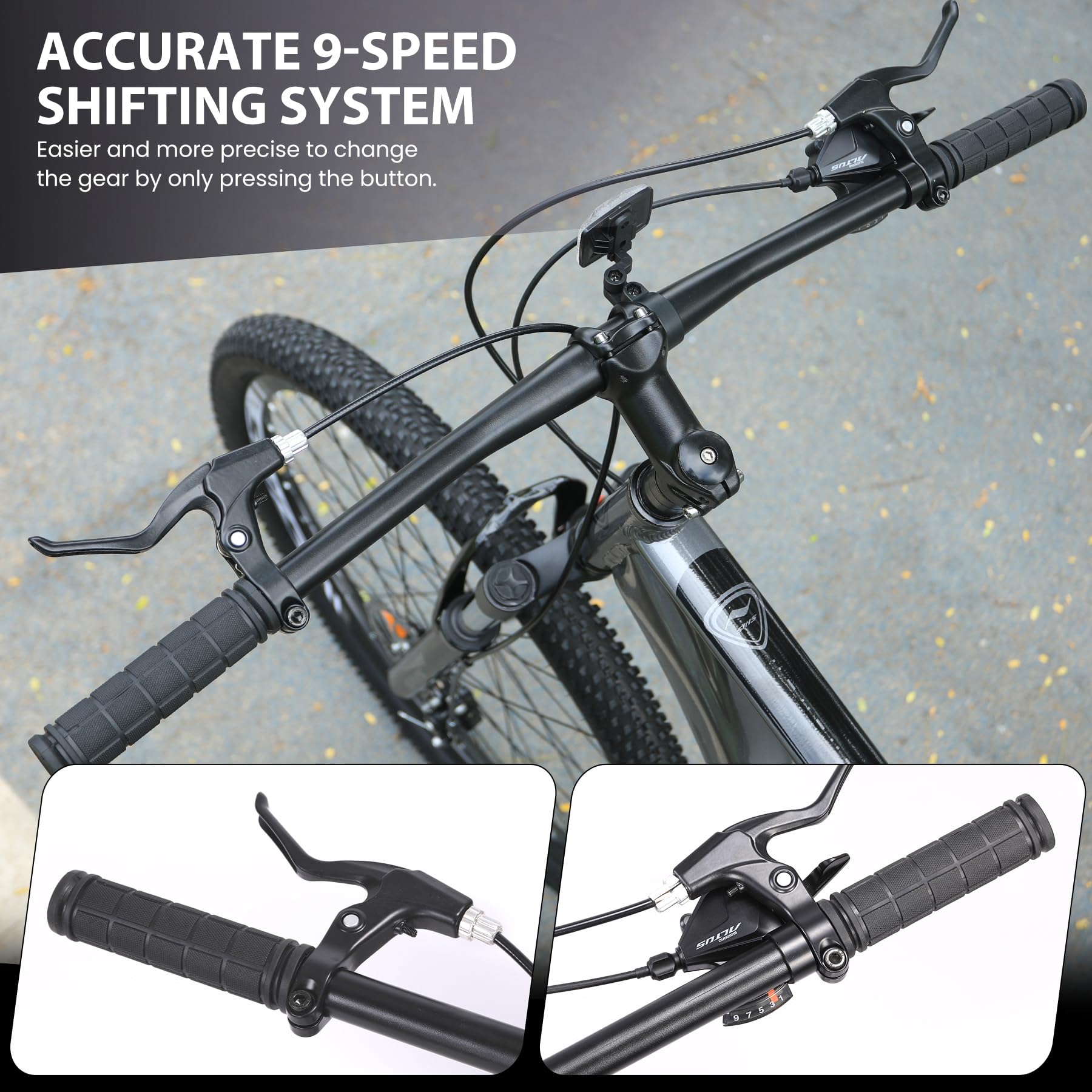 **29 Inch Mountain Bike - 19 Inch Aluminum Frame, 2.1 Inch Tires, 21-Speed Gears, Suspension Fork, Ergonomic Seat, Disc Brakes - Perfect for Trail Riding & Outdoor Adventures**