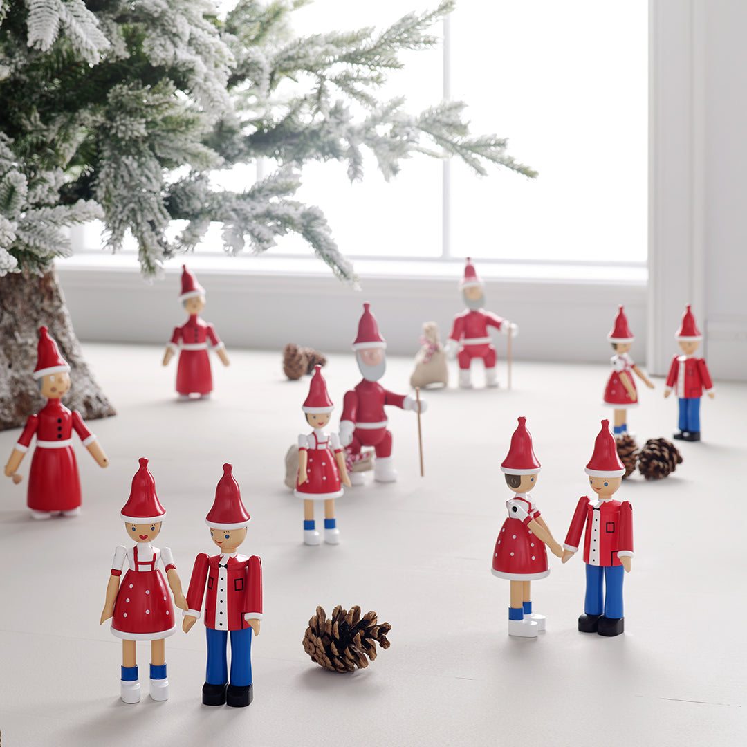 Christmas Lisa Figurine - Handmade Holiday Decor for Tree, Mantel & Gifts | Perfect for Christmas Village Displays & Festive Home Decor