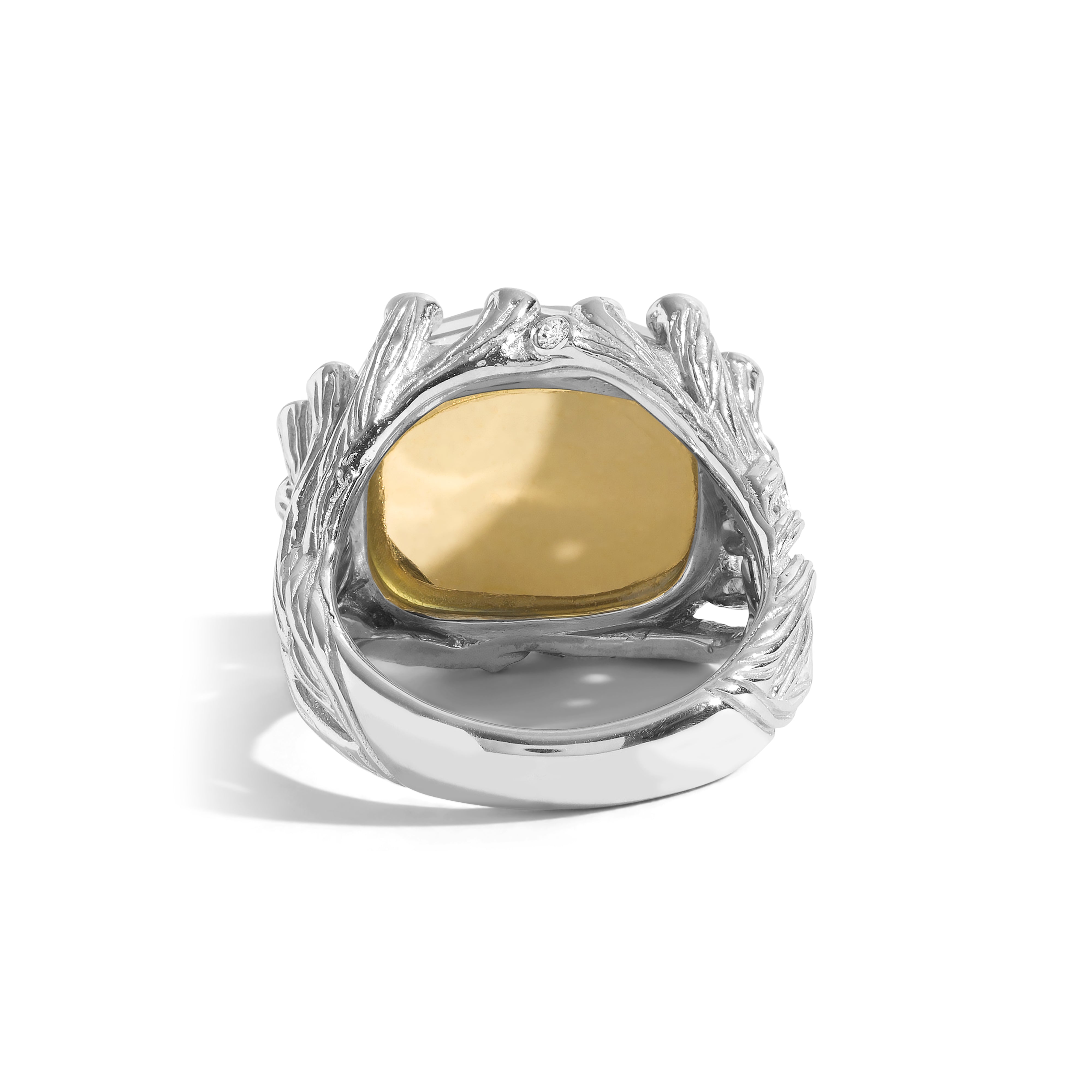 Enchanted Forest Ring - 16x14mm Gold Doublet Diamond Ring for Women - Perfect for Weddings, Anniversaries & Special Occasions