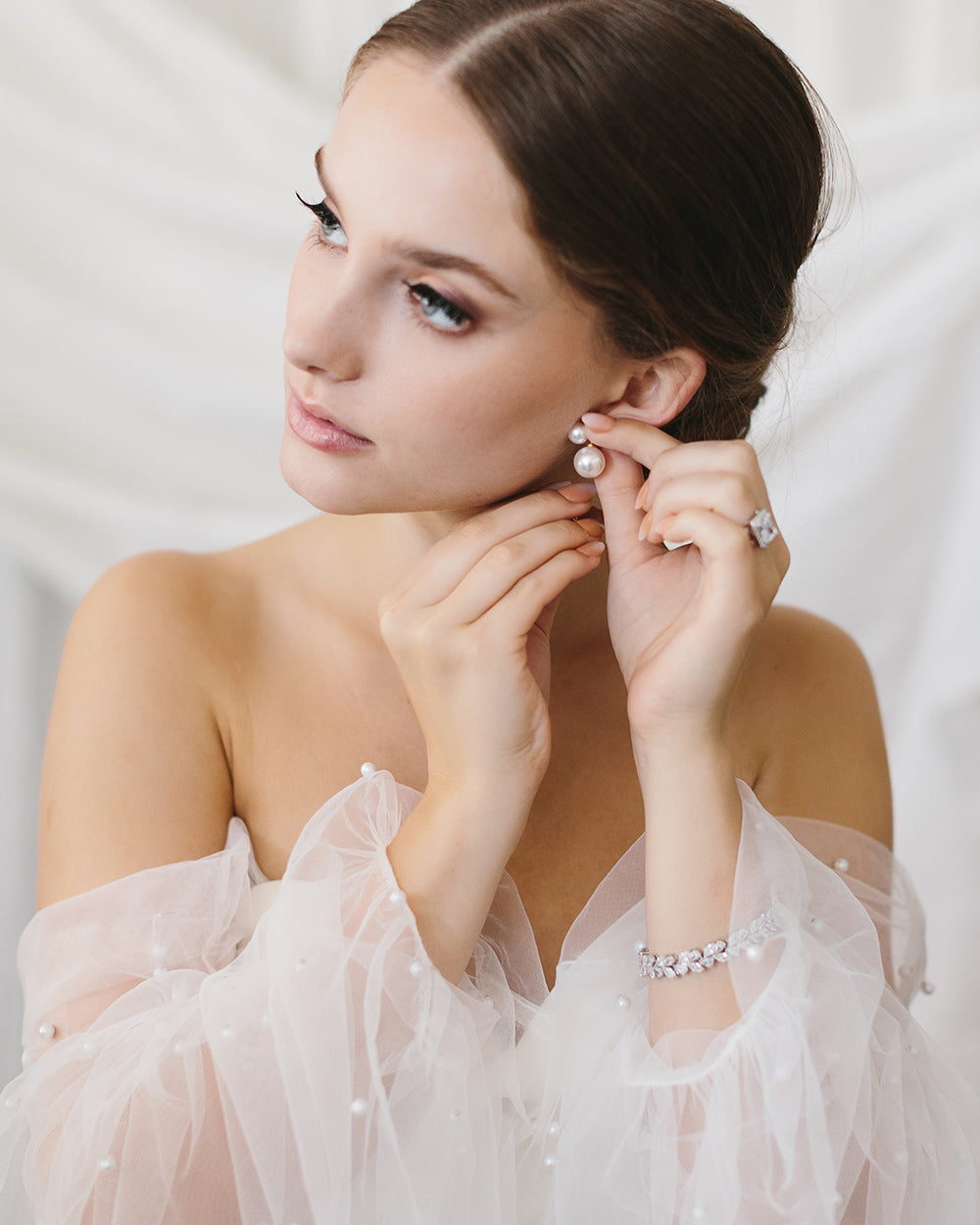 Nadine Pearl Dangle Earrings for Women - Elegant Drop Pearl Jewelry Gift for Her - Perfect for Weddings, Parties & Special Occasions