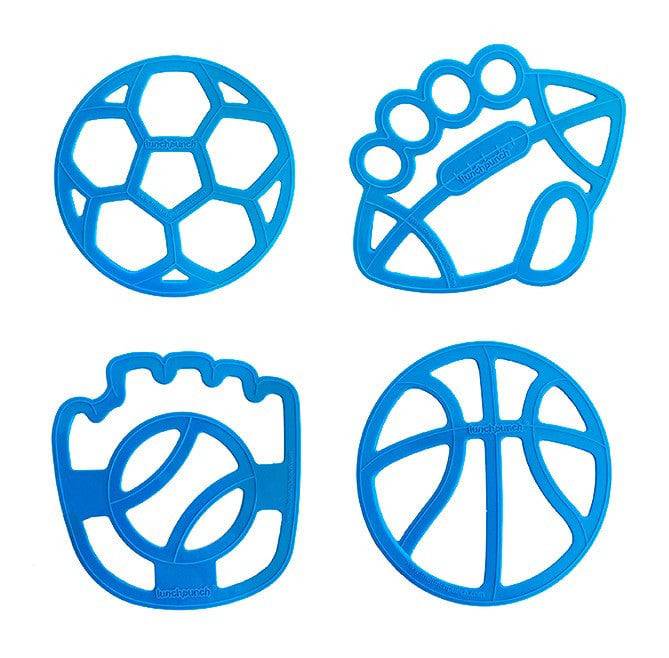 Sporty Sandwich Cutters Set of 4 - Fun Lunch Shapes for Kids - Perfect for School Lunches, Picnics & Parties