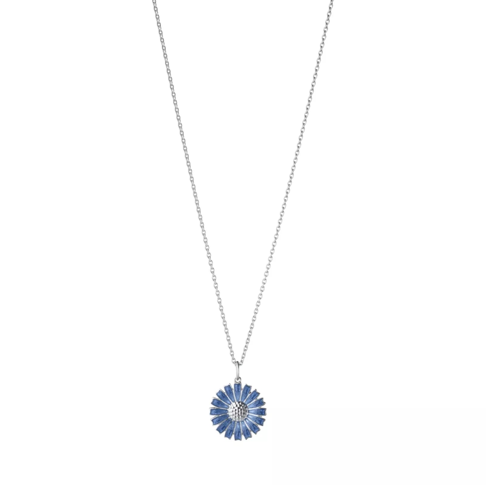 DAISY Blue Flower Necklace for Women - Elegant Floral Pendant Jewelry Gift for Her - Perfect for Weddings, Anniversaries & Everyday Wear
