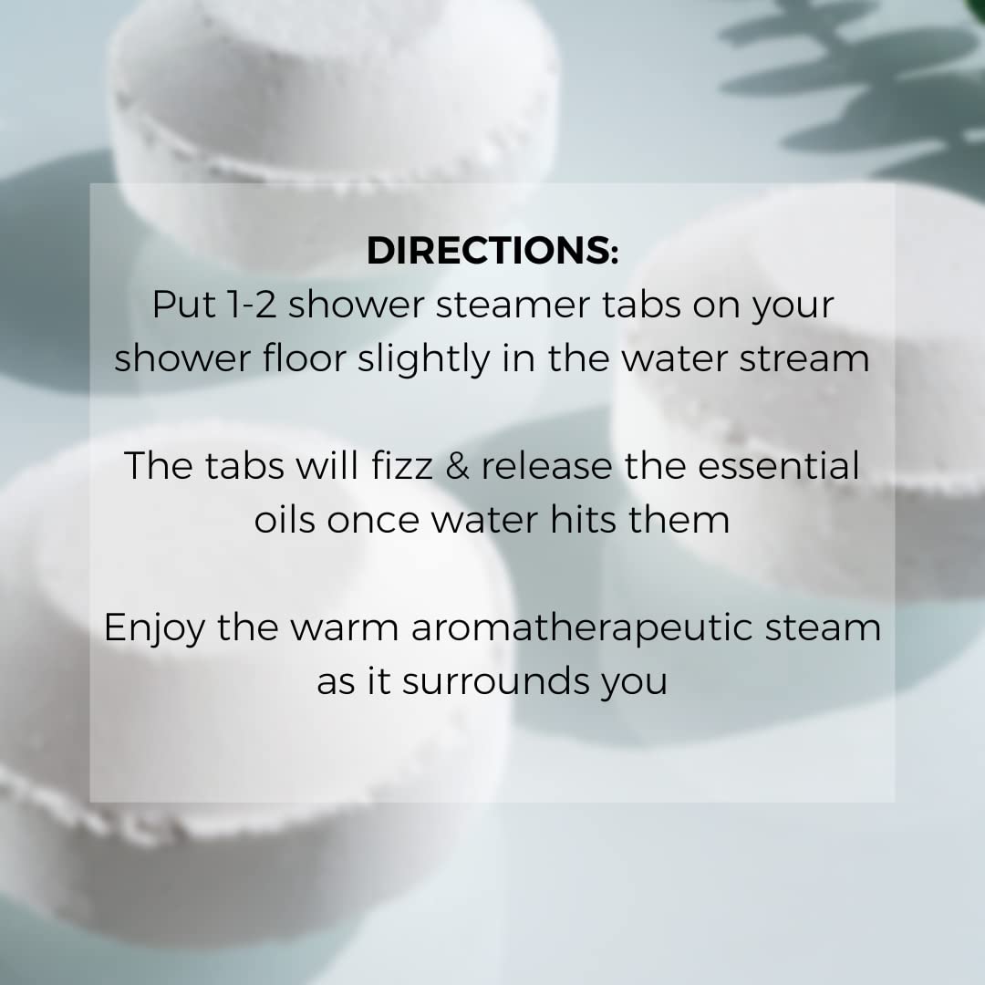 Eucalyptus & Lavender Shower Steamer - Aromatherapy Bath Bombs for Relaxation & Stress Relief (6-Pack) | Perfect for Spa Night, Self-Care & Gift Giving