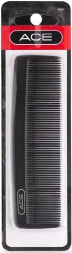 Ace 61686 5 Inch Pocket Comb for Men & Women - 2 Pack Compact Hair Comb for Travel, Purse, Gym & Everyday Use - Portable Personal Grooming Essential