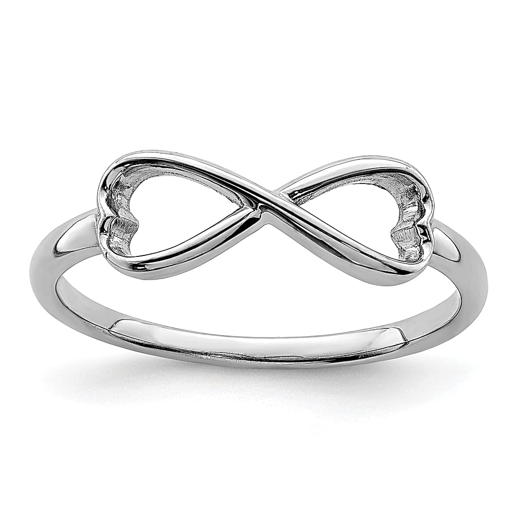 925 Sterling Silver Infinity Heart Band Ring for Women - Elegant Love Jewelry Gift for Her, Perfect for Anniversaries, Valentine's Day & Romantic Occasions