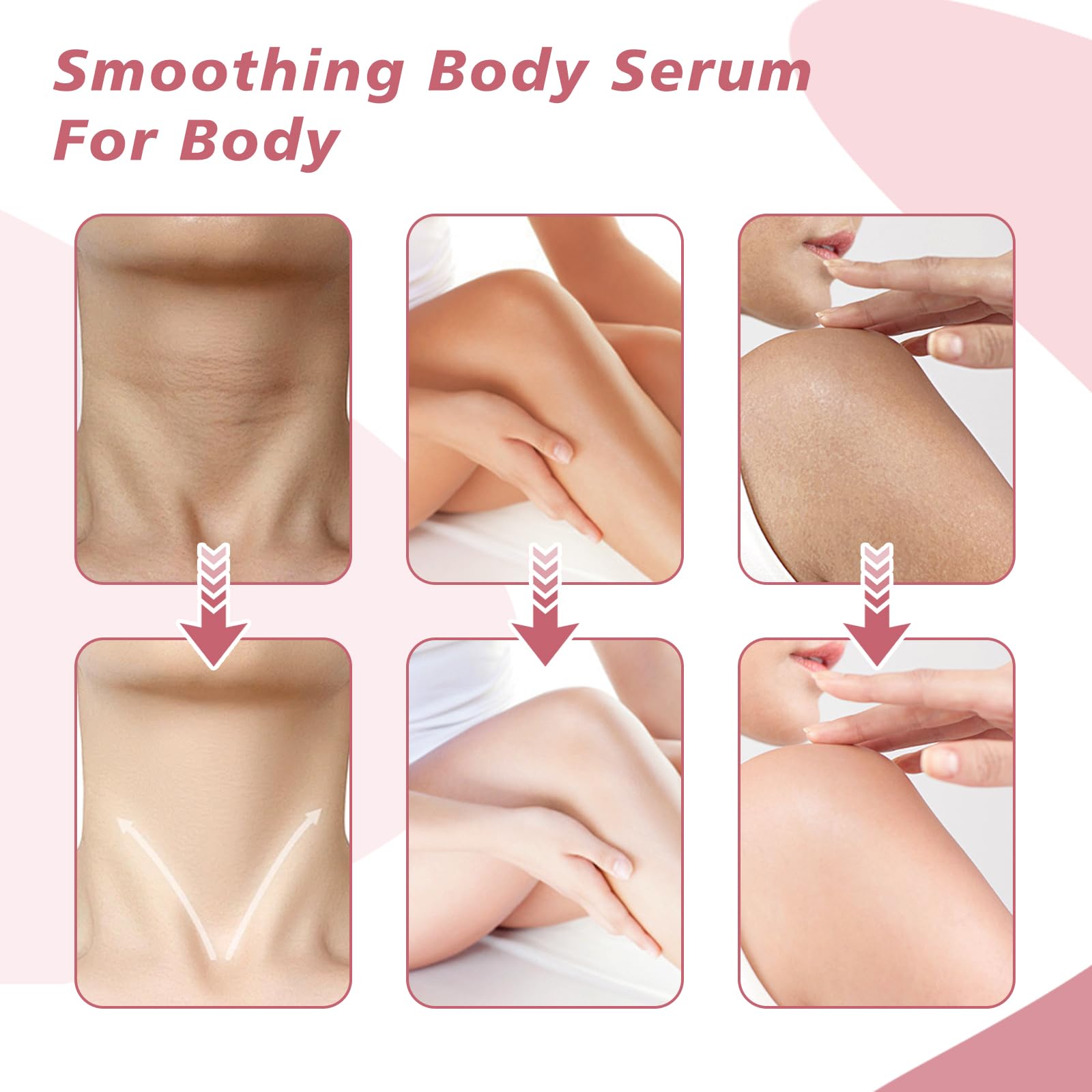 B Glossy Anti-Aging Body Serum with Hyaluronic Acid & Vitamin E - Wrinkle Reduction, Skin Tightening & Hydration Treatment - 100ml/3.38 Fl Oz for Smooth, Firm & Youthful Skin - Perfect for Daily Skincare Routine & Nighttime Rejuvenation