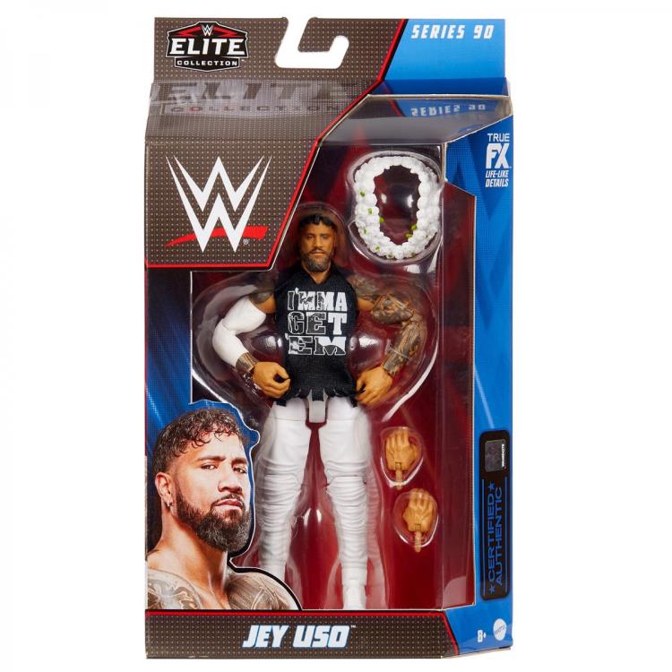 WWE Elite Collection Series 90 Jey Uso Action Figure - Authentic Wrestling Collectible for Display & Play - Perfect for Fans, Collectors & Gift Giving