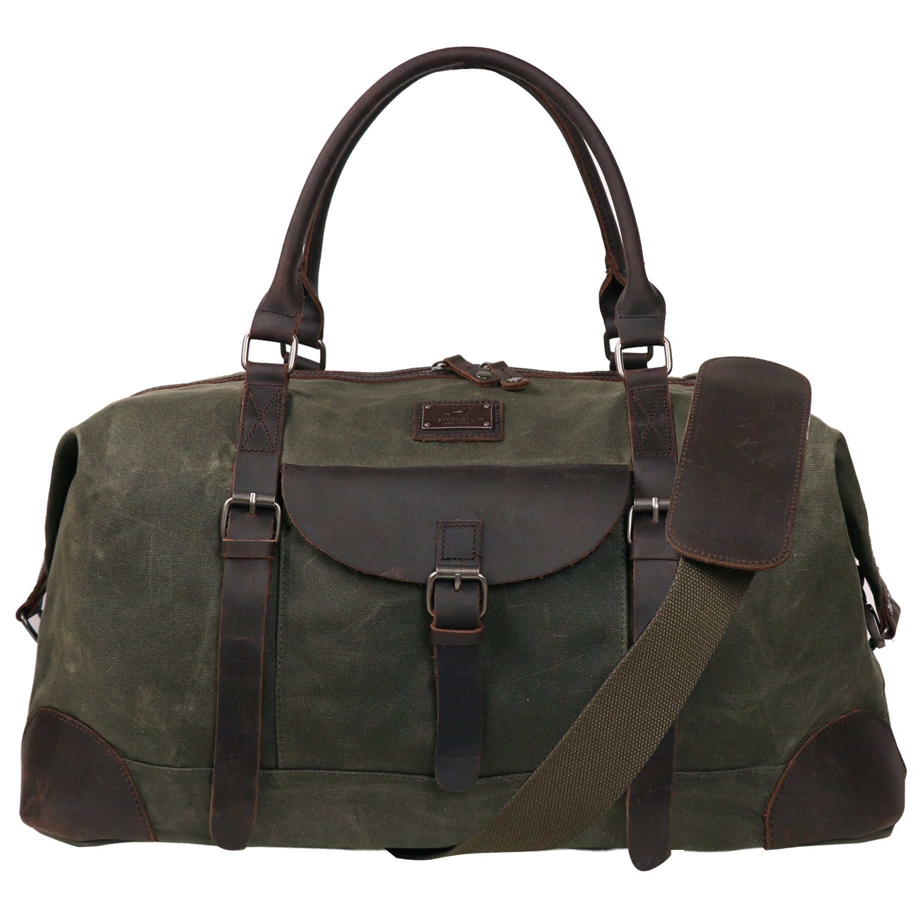 TOPWOLFS 22 Inch Waterproof Waxed Canvas Duffel Bag - Large Travel Duffle, Carry On Luggage & Weekender Tote for Men & Women - Perfect for Gym, Business Trips & Weekend Getaways
