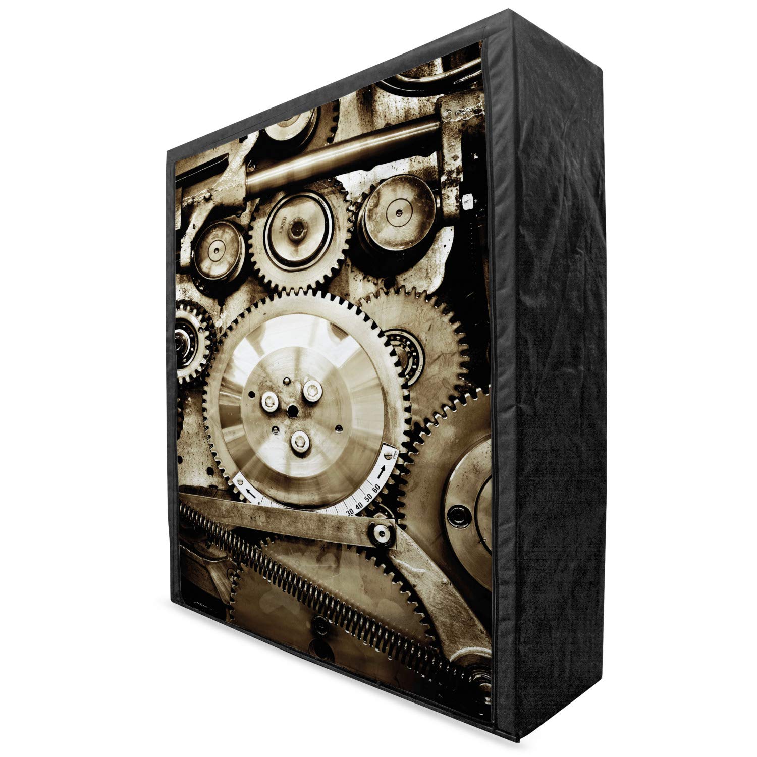 Ambesonne Industrial Portable Fabric Wardrobe with Shelves - 59