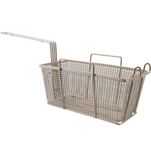 WELLS Standard Fryer Basket 20287 - Commercial Grade Stainless Steel Deep Fryer Basket for Restaurants, Food Trucks & Home Kitchens - Perfect for French Fries, Chicken Wings & Onion Rings