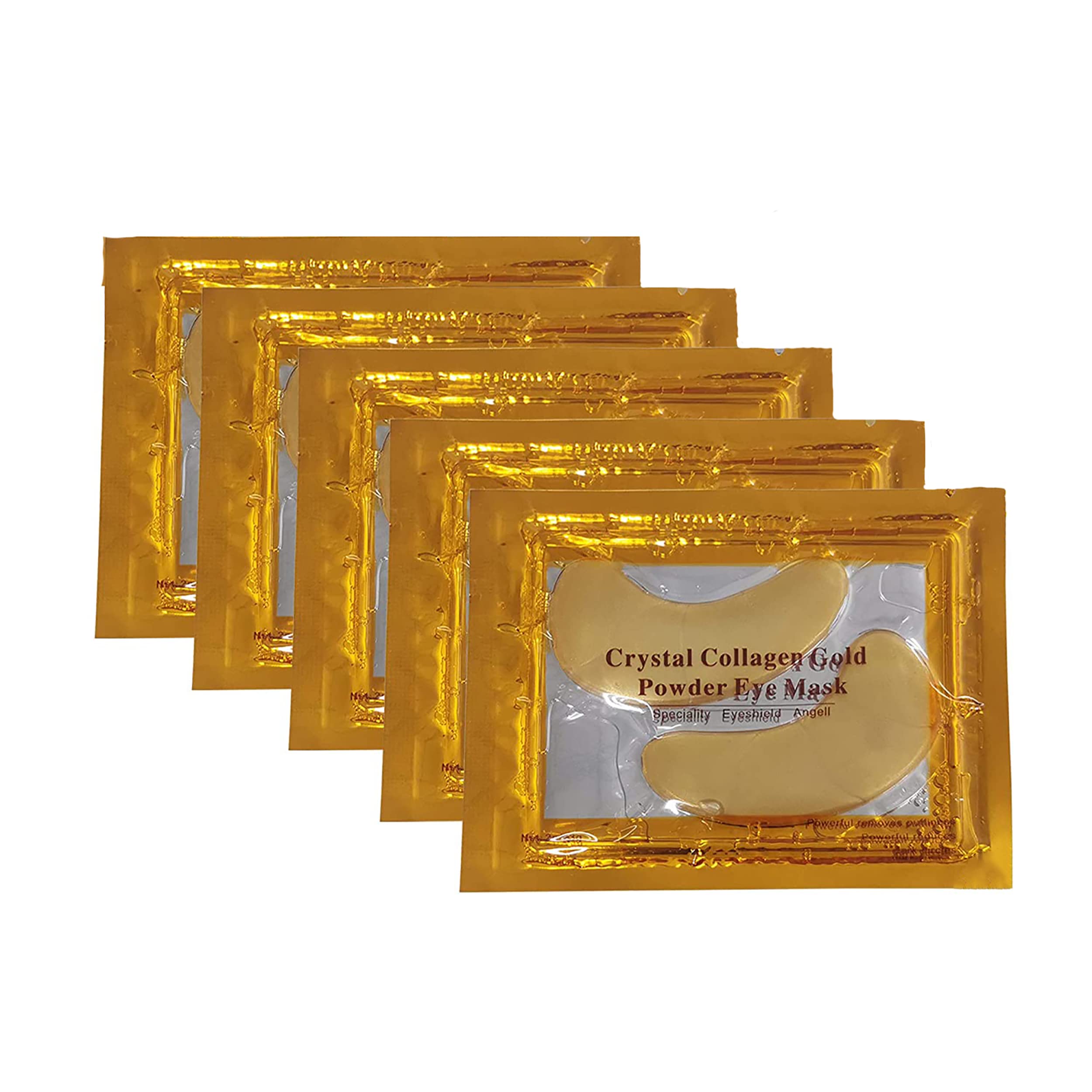 **MeeTo Gold Eye Treatment Mask for Dark Circles & Puffy Eyes – Anti-Wrinkle Collagen Under Eye Patches, Bags Treatment & Anti-Aging – Pack of 2 Pairs – Perfect for Night Routine & Travel Skincare**