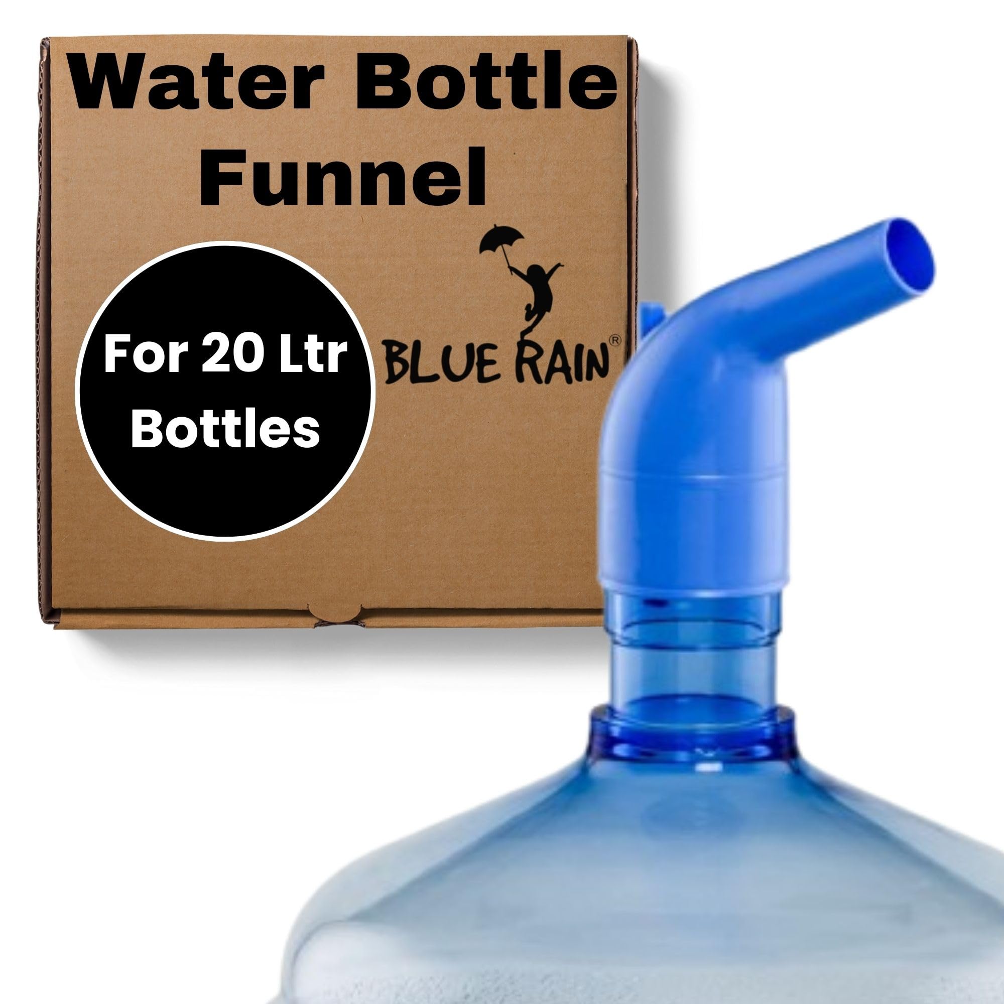 Blue Rain Smart Kitchen Funnel - Flexible Plastic Funnel for 20L Water Bottles & Small Containers | Durable, Easy-to-Use Kitchen Gadget for Cooking, Baking, and Liquid Transfer