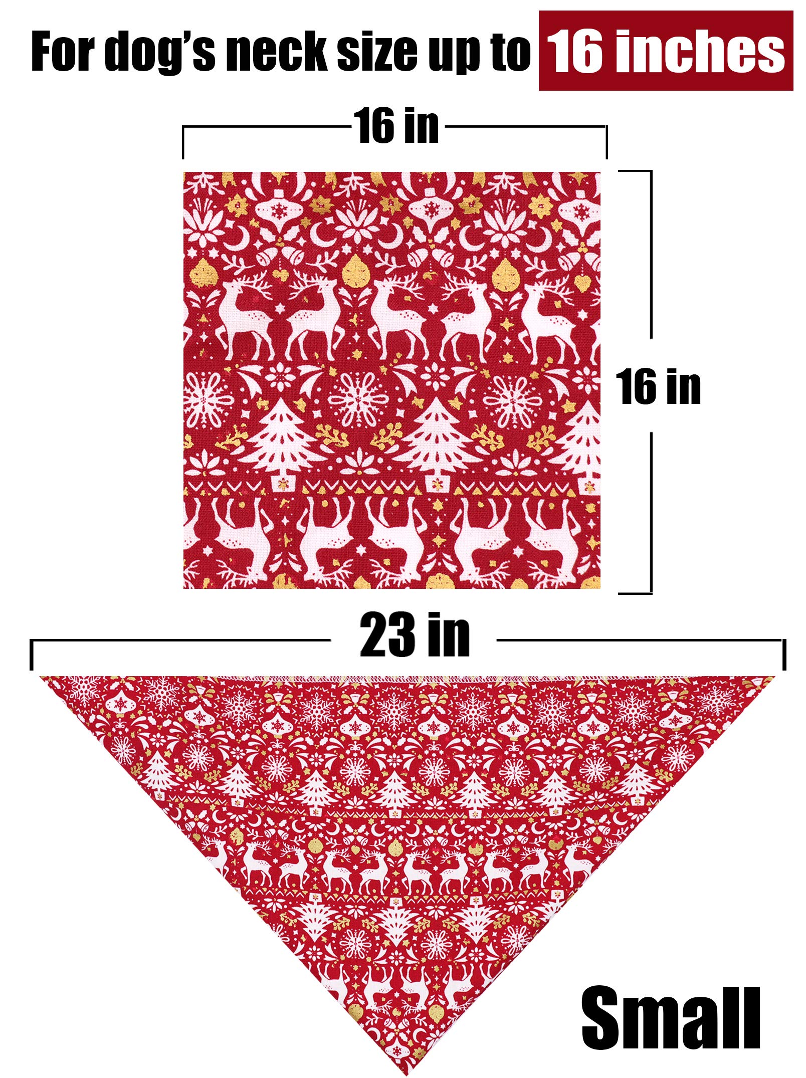 ARING PET Cotton Dog & Cat Bandanas - Adjustable Triangle Bibs Scarf for Small to Large Pets | Perfect for Holidays, Parties & Daily Walks