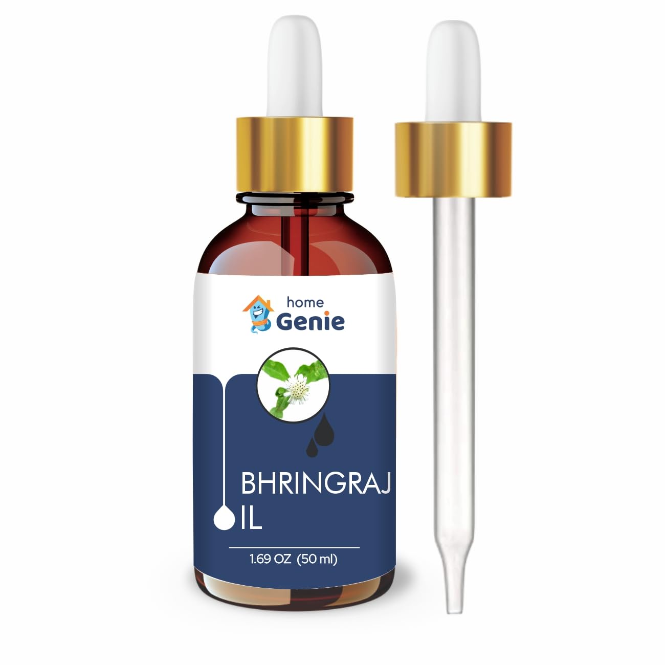 100% Pure Bhringraj Oil - Natural Undiluted Essential Oil for Hair Growth & Scalp Care - 50ml | Promotes Healthy Hair, Reduces Hair Fall & Dandruff | Perfect for Ayurvedic Hair Treatments & Daily Hair Care Routine