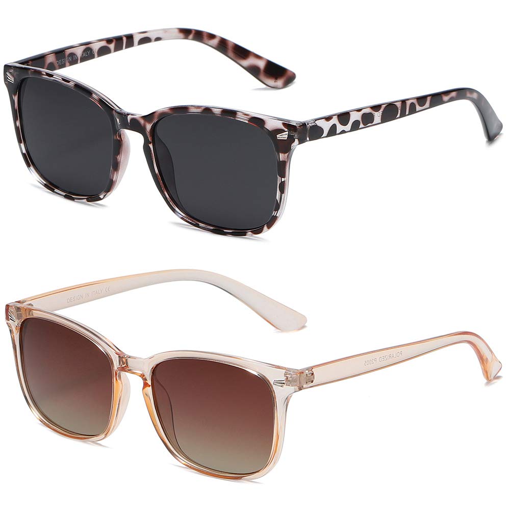 DUSHINE Polarized Sunglasses for Women - Classic Retro Style Cat Eye Sunglasses with 100% UV Protection - Perfect for Driving, Beach & Outdoor Activities