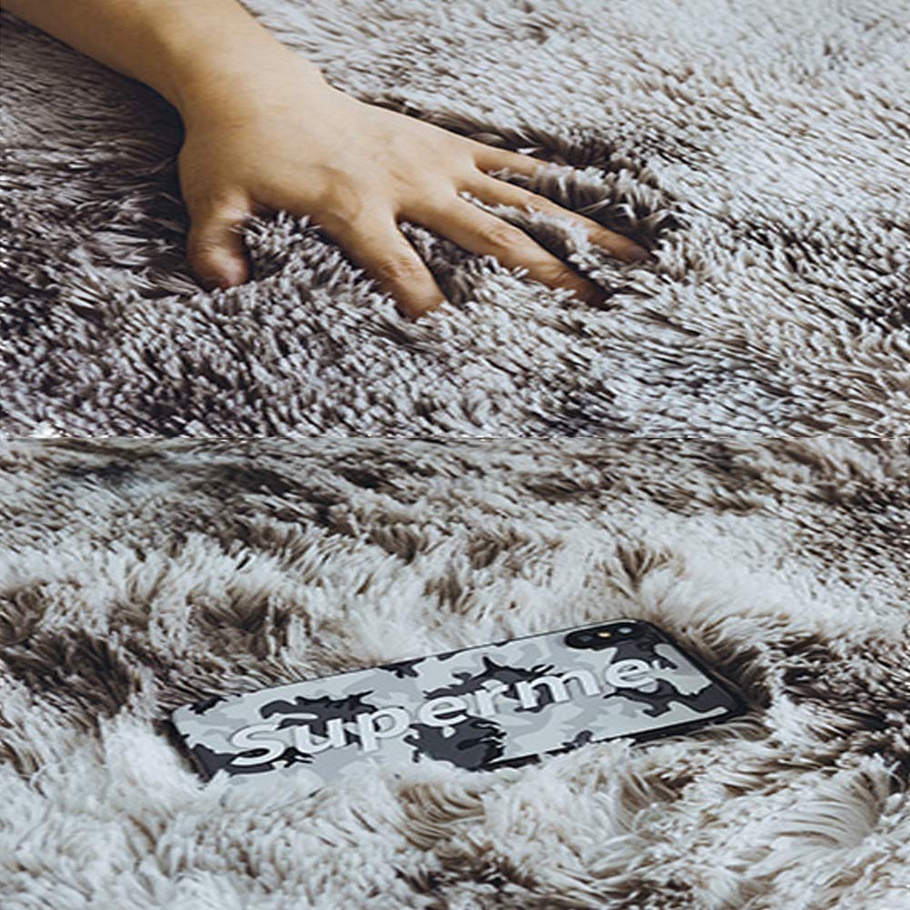 Ultra Soft High Pile Round Area Rug - Fluffy Faux Sheepskin Shaggy Carpet for Living Room, Bedroom, Nursery (Light Grey, 200cm Diameter) | Cozy Home Decor & Perfect for Cold Floors
