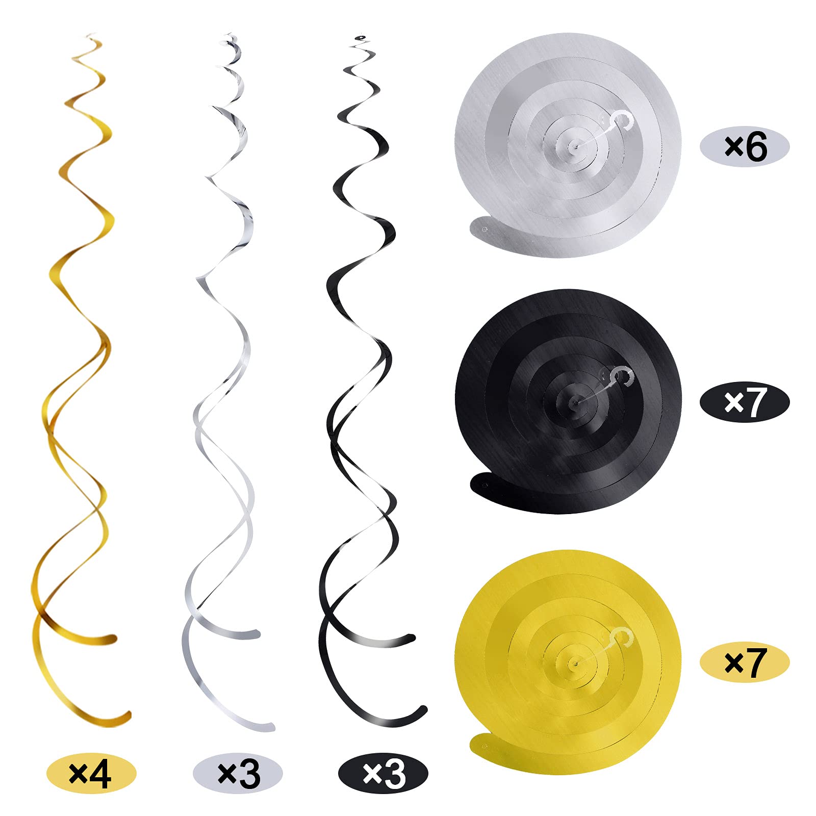 55th Birthday Party Decorations - Hanging Swirls, Foil Ceiling Decor & Cutouts for 55 Years Old Celebration - Perfect for Milestone Birthday Parties, Anniversary Events & Special Occasions