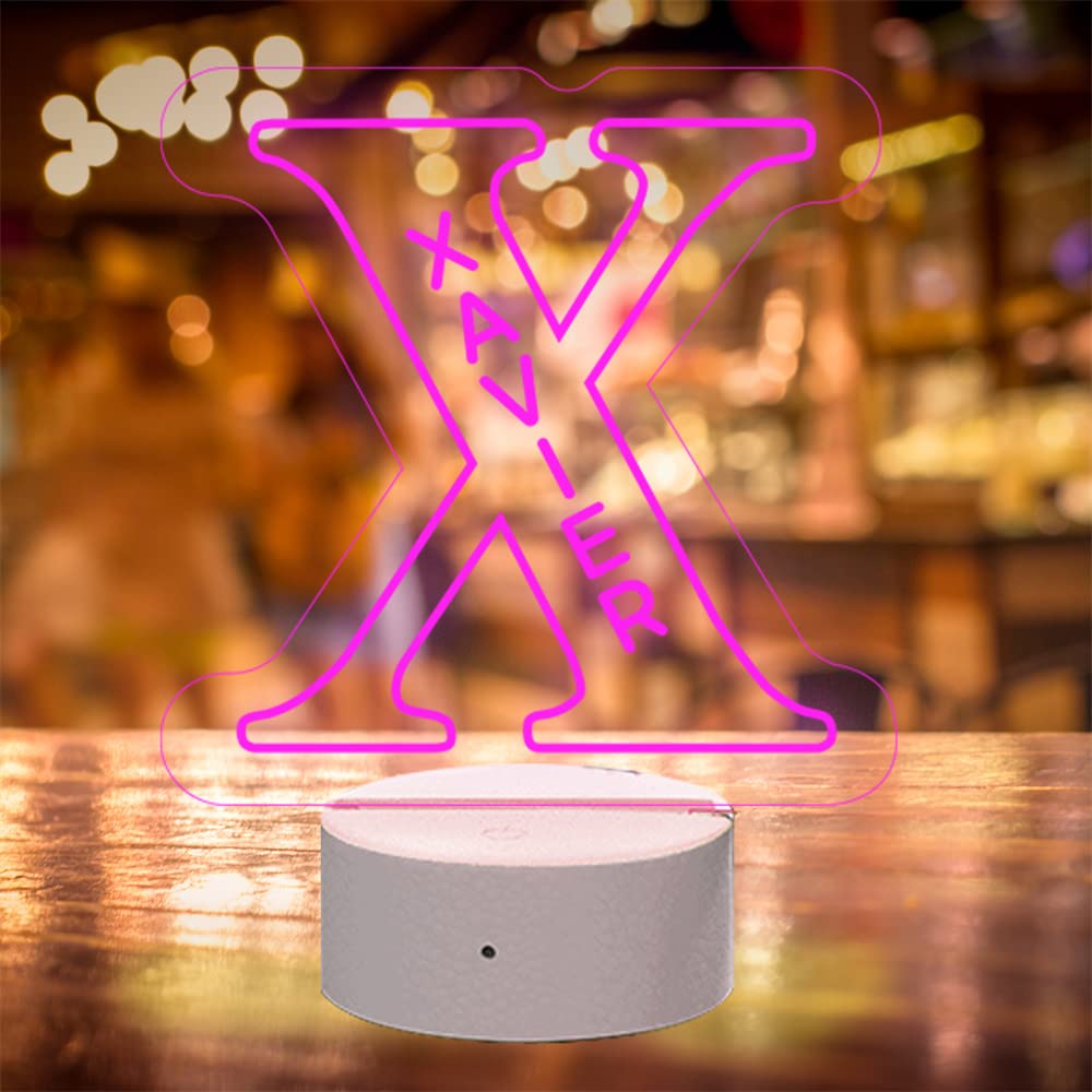 VEELU Custom 3D Letter Night Light - Personalized Name Neon Lamp with 7 Color Changing Modes, USB Powered Bedside Table Desk Light for Kids, Couples, Parents | Perfect Gift for Birthday, Mother's Day, Wedding & Home Decor | Creates Romantic Ambiance in Bedrooms, Nurseries, Living Rooms