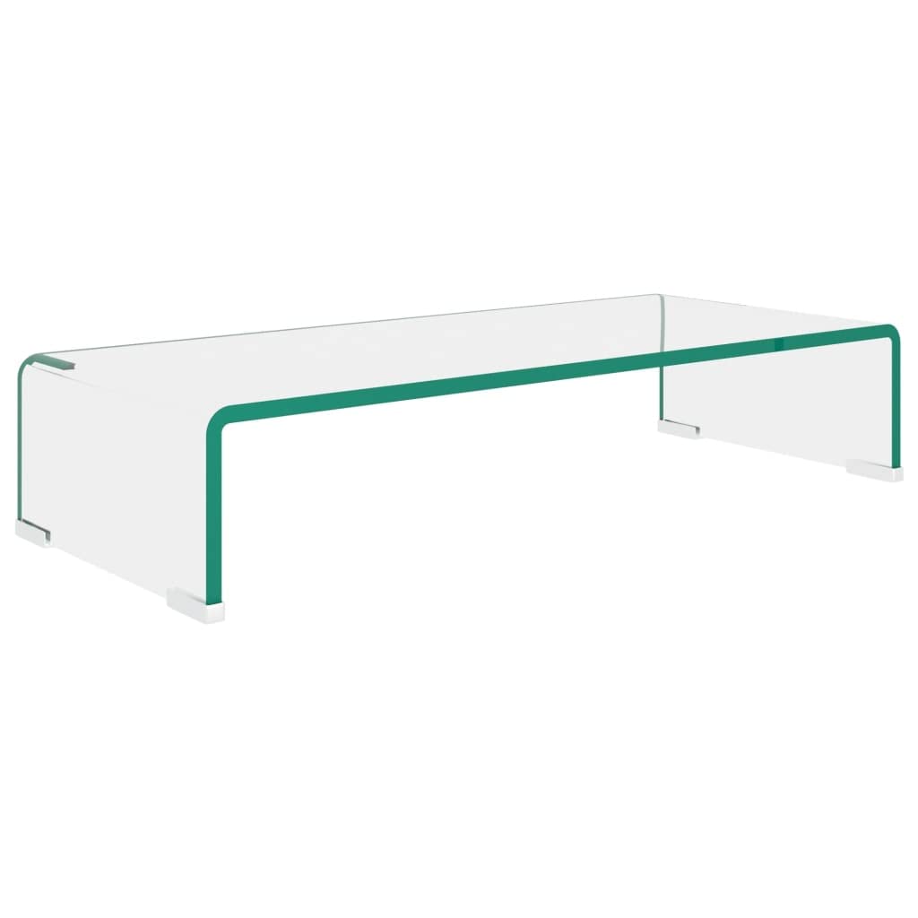 Modern TV Stand with Glass Top - 23.6