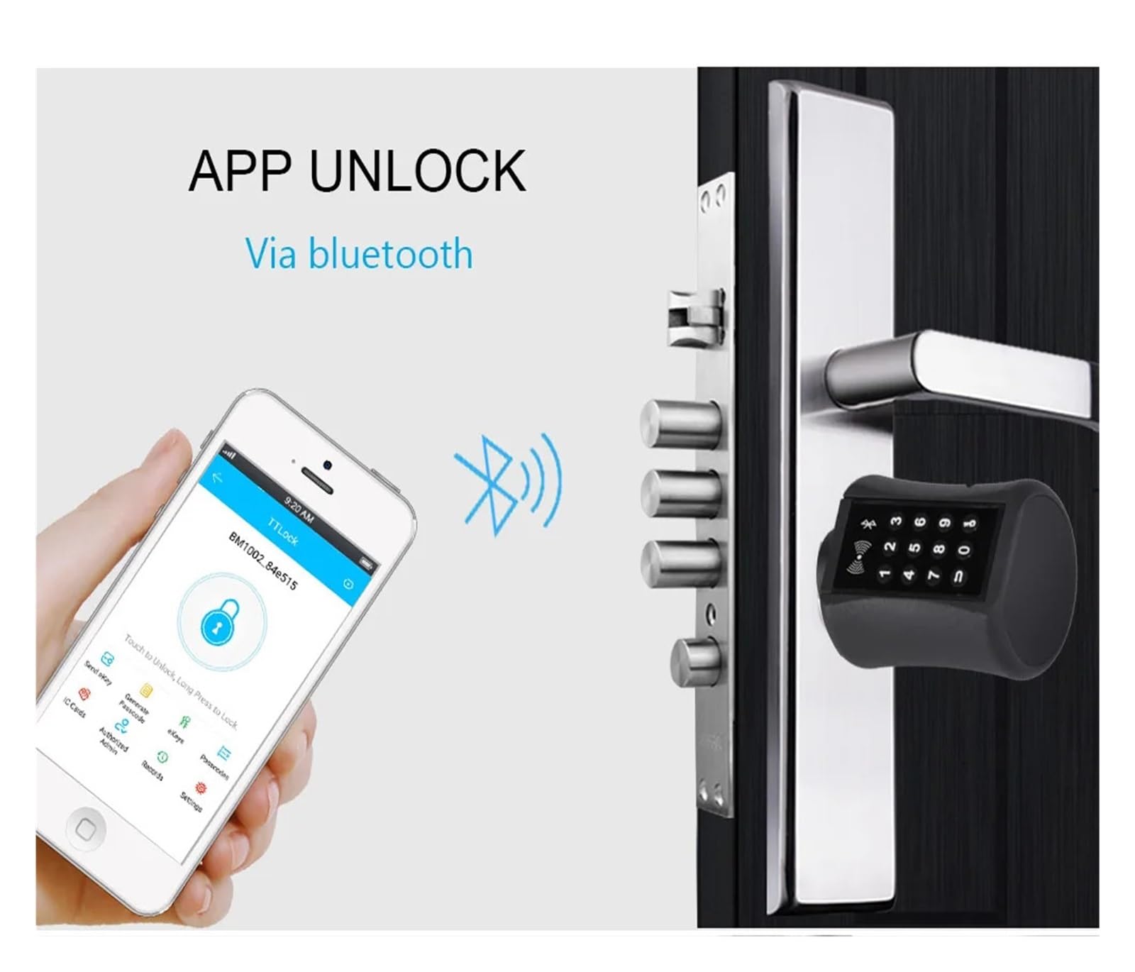 Smart Lock - Keyless Entry WiFi Euro Cylinder Lock with TT Lock App, DIY Double Replacement Cylinder (70mm, Silver) - Perfect for Home, Office & Apartment Security