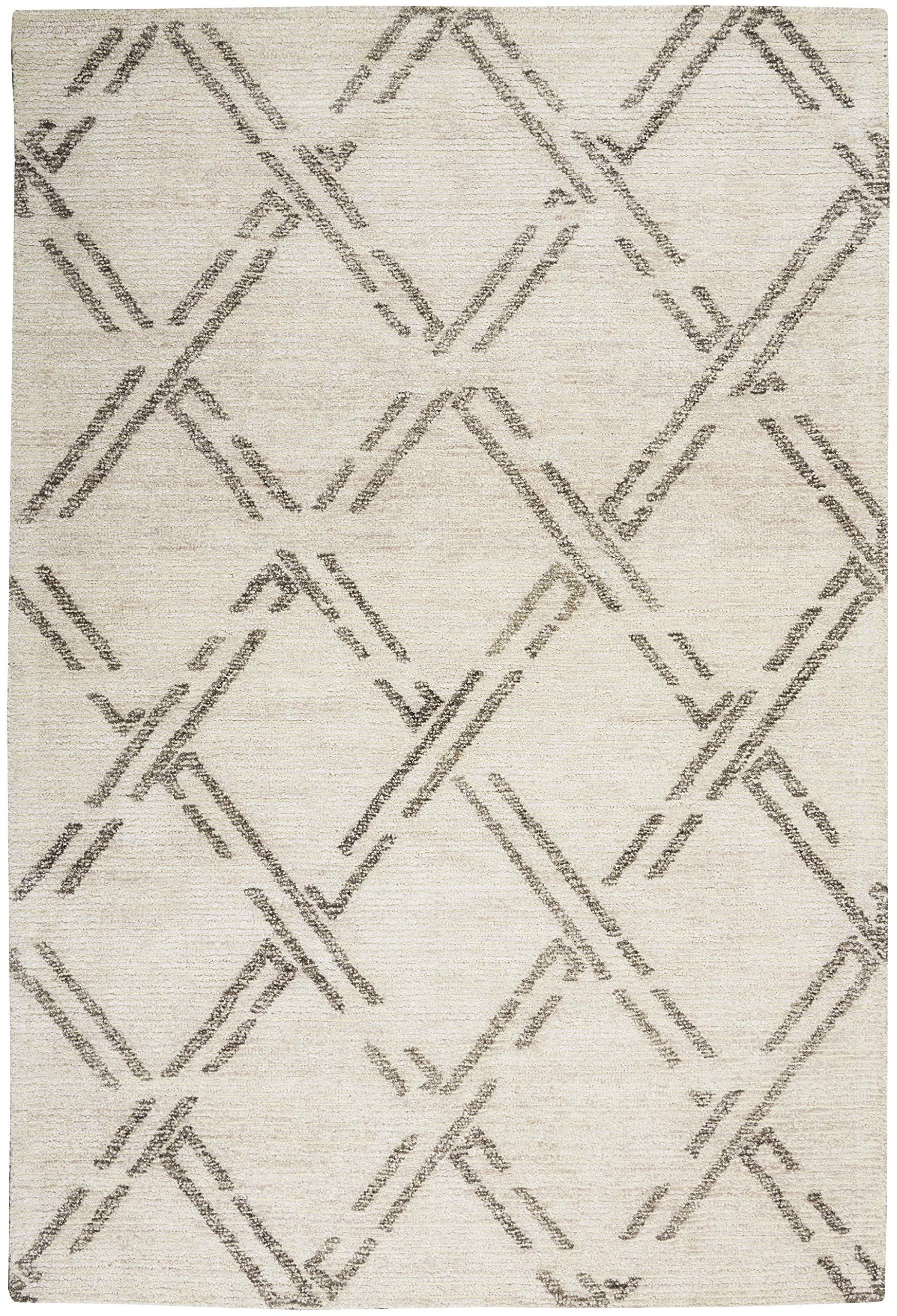 Nourison Venosa Modern Ivory/Grey 3'9