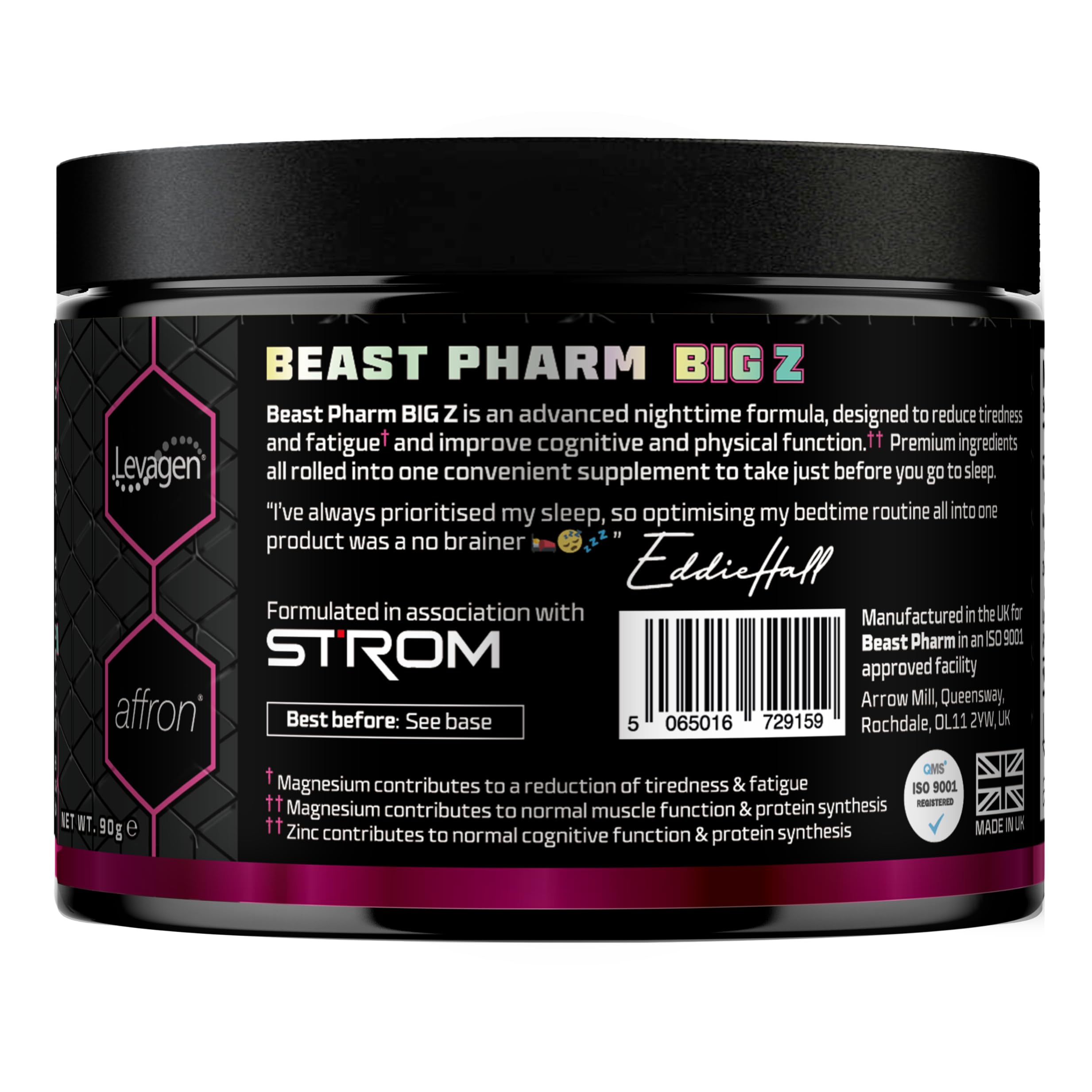 Beast Pharm Big Z Advanced Nighttime Formula 90g Sour Cherry - Muscle Recovery & Sleep Support Supplement for Athletes & Bodybuilders - Perfect for Post-Workout Recovery & Deep Sleep