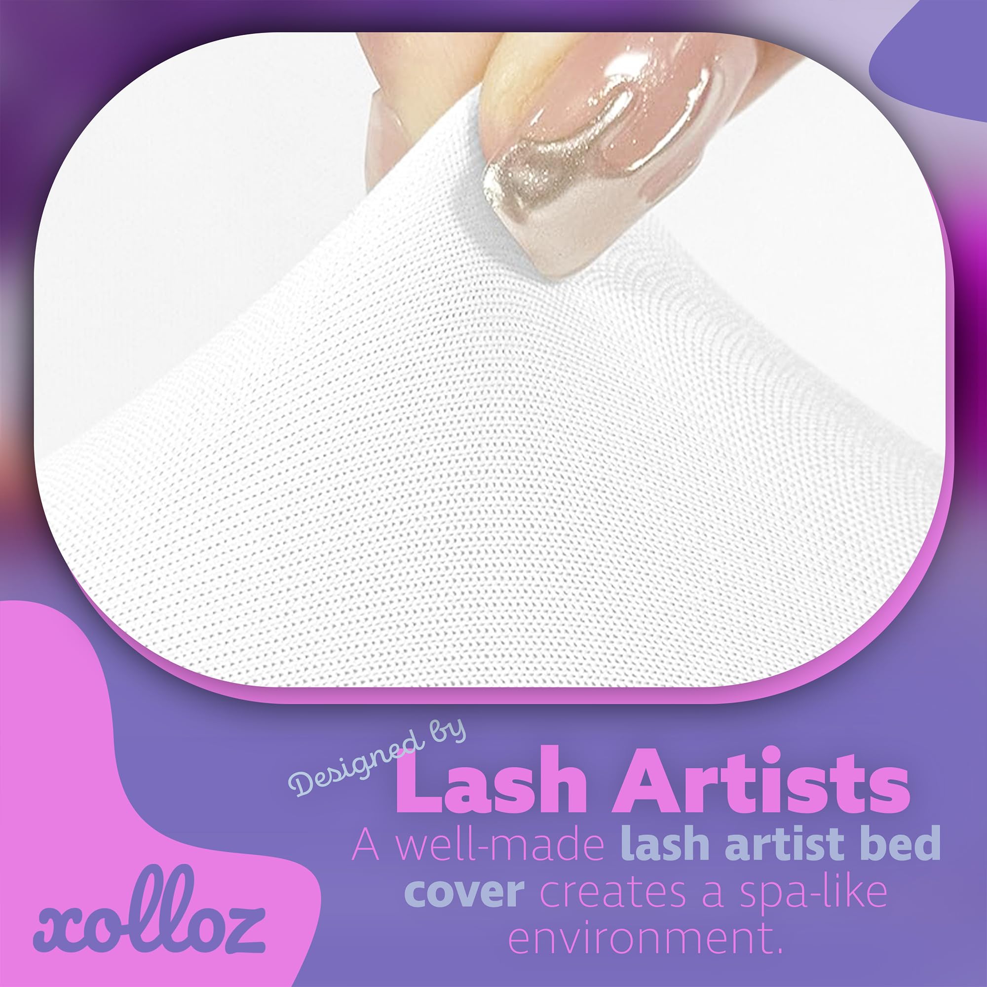 Premium Lash Extension Bed Cover - Soft & Durable Spa Table Protector for Eyelash Extensions & Massage - White - Ideal for Salons, Spas & Home Use