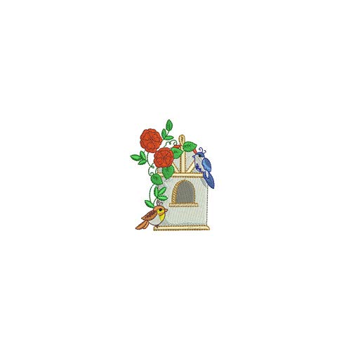 Threadart Machine Embroidery Design Bundles - Seasonal Collection (Spring Birdhouses) - 10 Unique Embroidery Patterns on USB - Perfect for DIY Home Decor, Quilting & Gift Making
