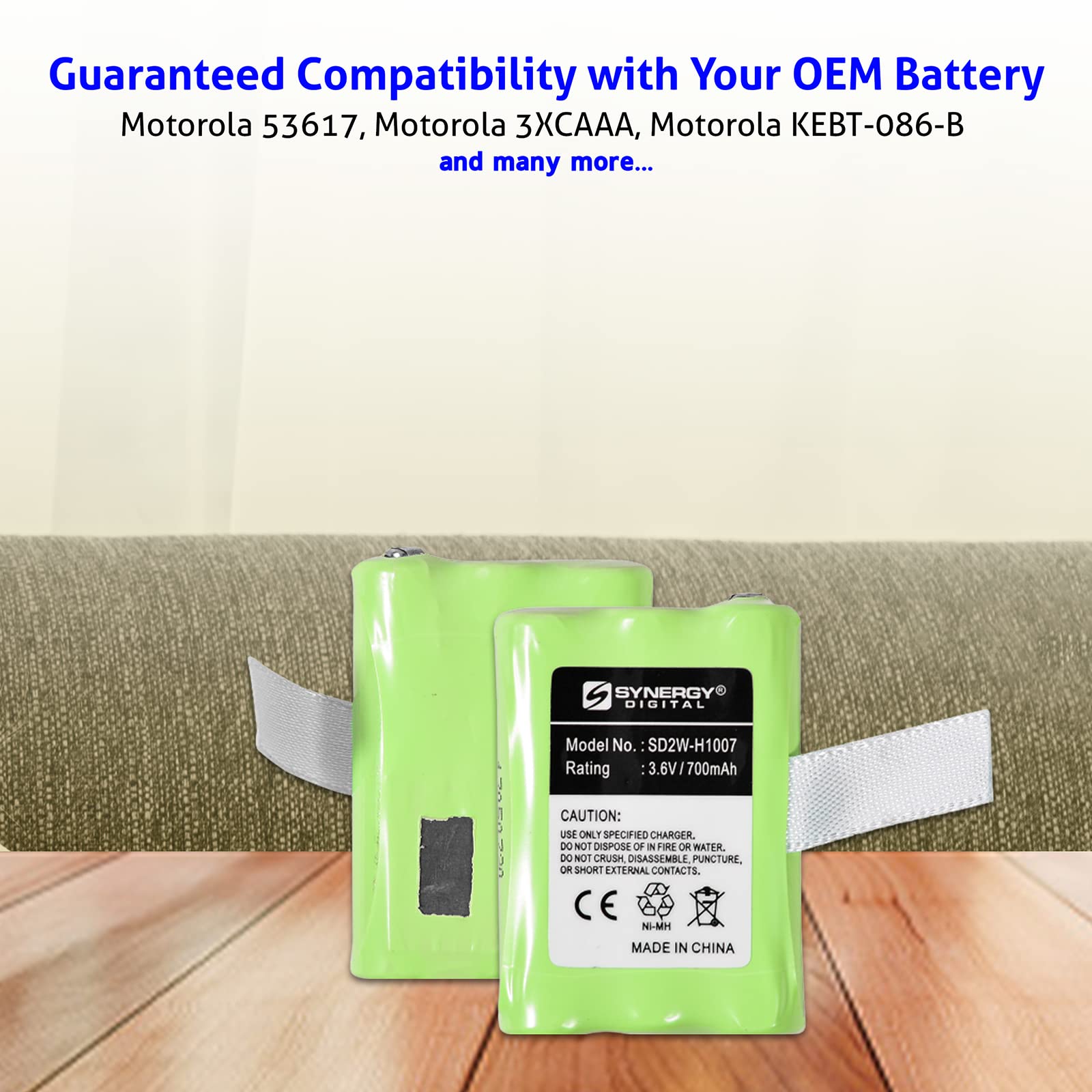 Synergy Digital 2-Way Radio Batteries for Motorola FV700 - Ni-MH 3.6V 700mAh High Capacity Rechargeable Battery Pack (3-Pack) - Perfect for Business, Security, and Outdoor Communication
