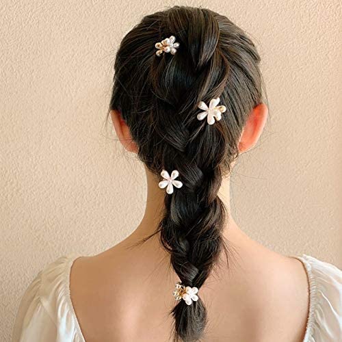 FAMEZA 10pcs Mini Pearl Hair Barrettes for Women & Girls - Sweet Artificial Pearl Hair Clips, Floral Hair Pins for Wedding, Party & Everyday Use | Perfect for Bridal Accessories, Prom, Date Night & Office Hairstyles
