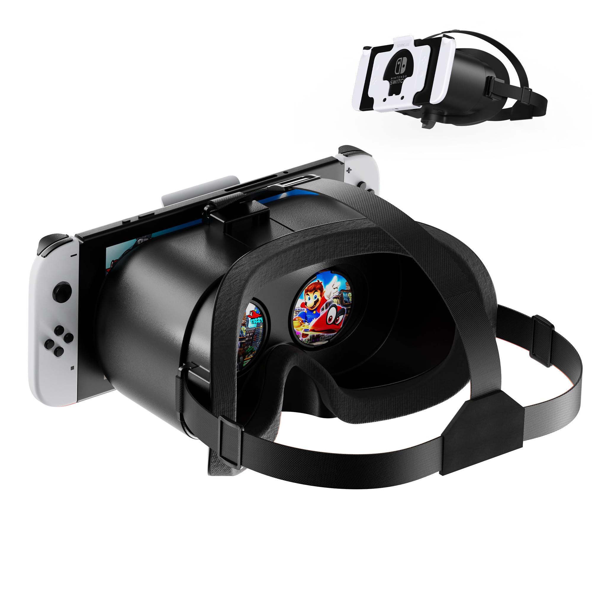 Upgraded VR Headset for Nintendo Switch & Switch OLED - Adjustable HD Lenses & Comfortable Head Strap | Virtual Reality Glasses for Switch Accessories | Perfect for Gaming, 3D Movies & VR Experiences