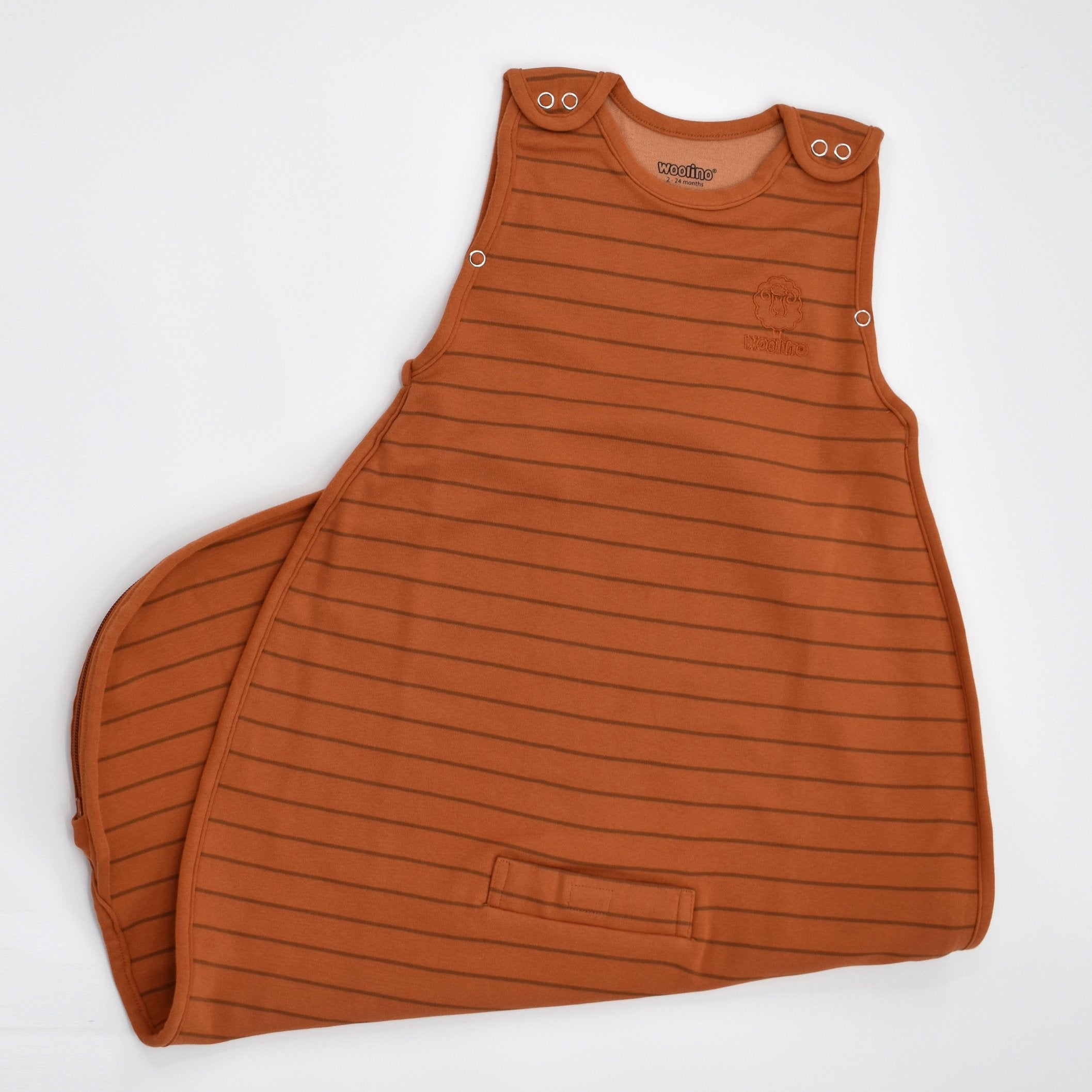 4 Season Baby Sleep Bag - Merino Wool & Organic Cotton for 2 Months to 2 Years - Terracotta Color - Perfect for Nursery, Daycare & Travel