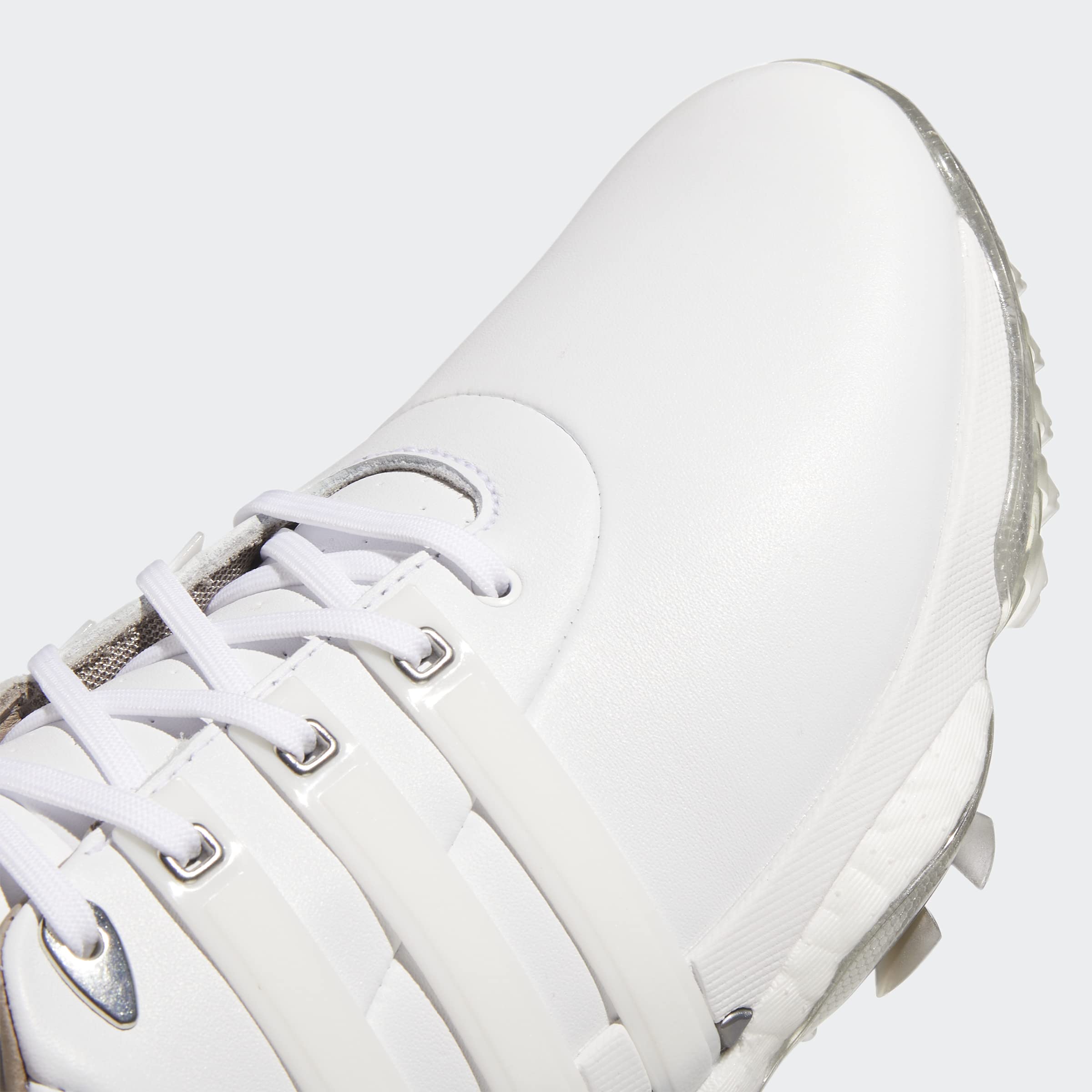 **Adidas Men's Tour360 22 Golf Shoes - White/Silver Metallic - Size 9 | Spiked Comfort & Performance for Golfers | Perfect for Tournaments & Practice Rounds**