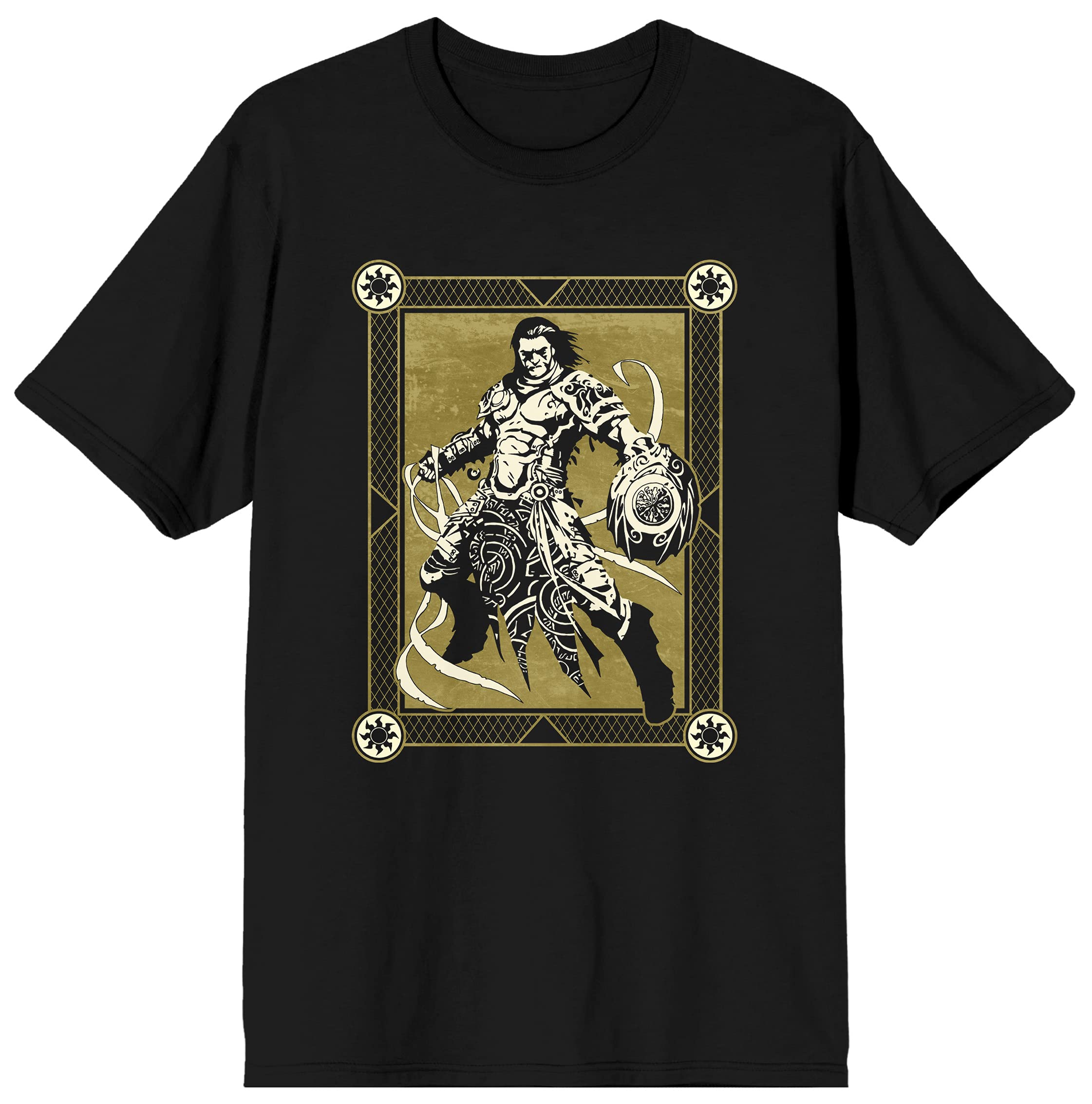 Magic the Gathering Gideon White Card Black Graphic Tee for Men | MTG Fan Apparel | Perfect for Gaming Conventions & Casual Wear