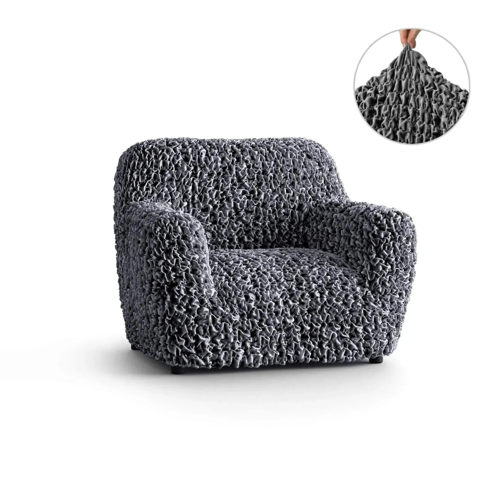 Fuco Velvet Armchair Slipcover - Soft, Stretchable & Washable Sofa Cover for Living Room, Bedroom, or Office - Perfect for Home Decor & Furniture Protection