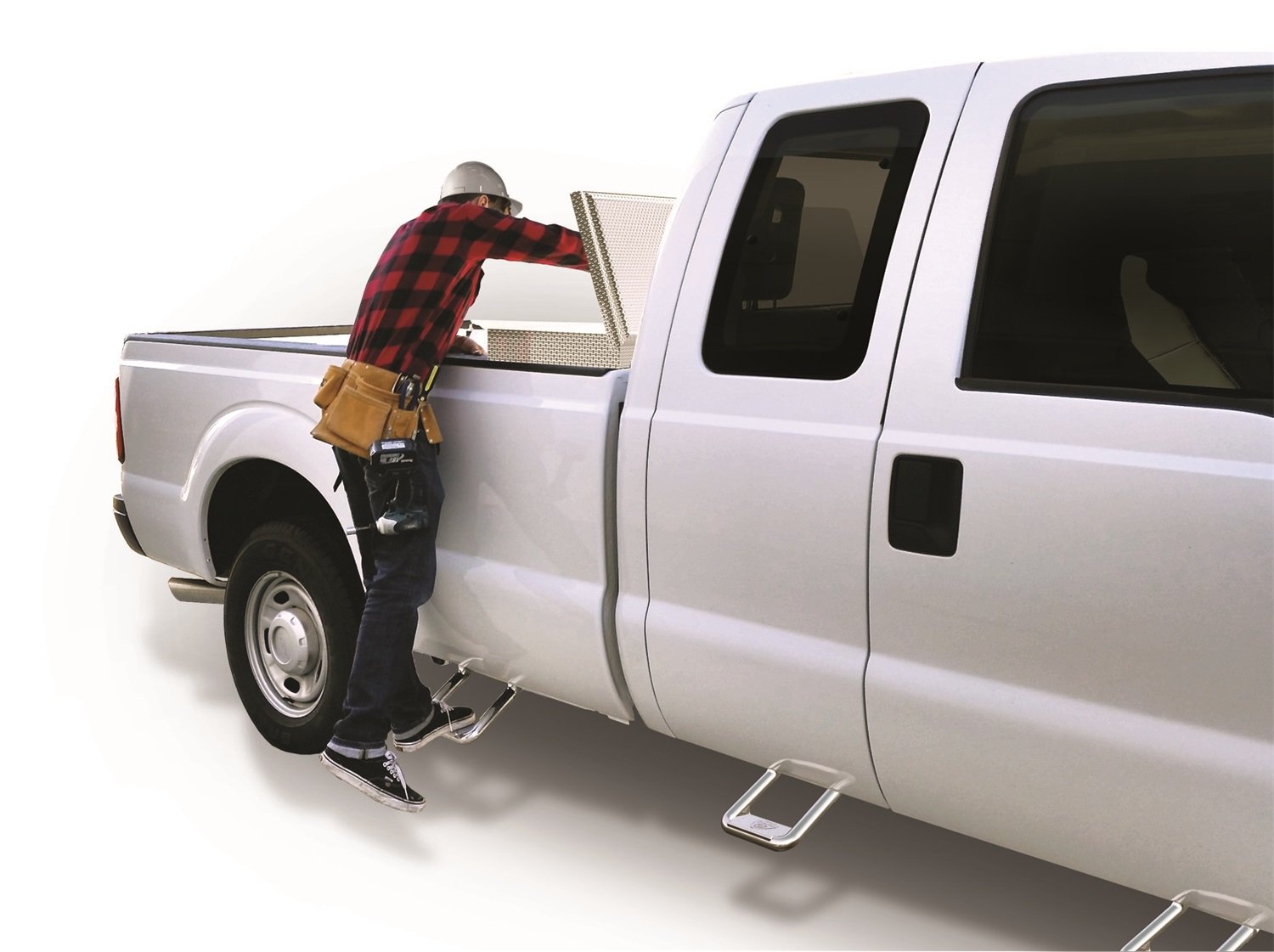 Carr 173012 Heavy Duty Aluminum Tool Box with Flip Step - Portable Tool Storage for Mechanics, Contractors & DIY Projects - Perfect for Trucks, Garages & Worksites